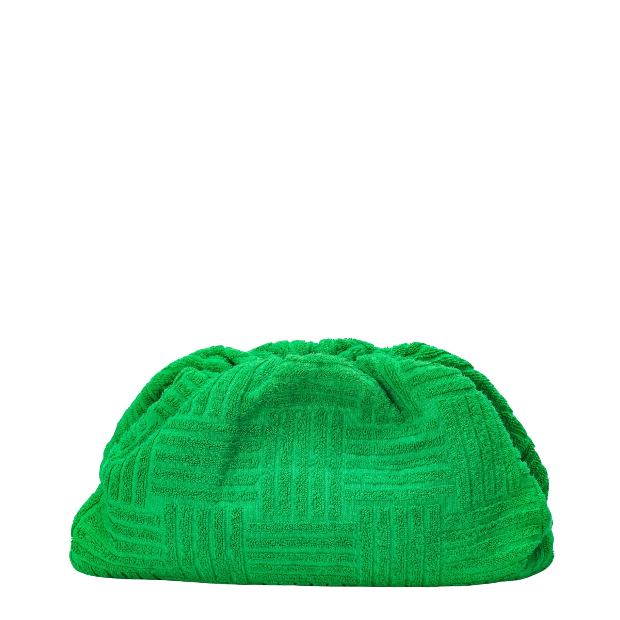 Bottega Veneta Green Cotton The Pouch Clutch