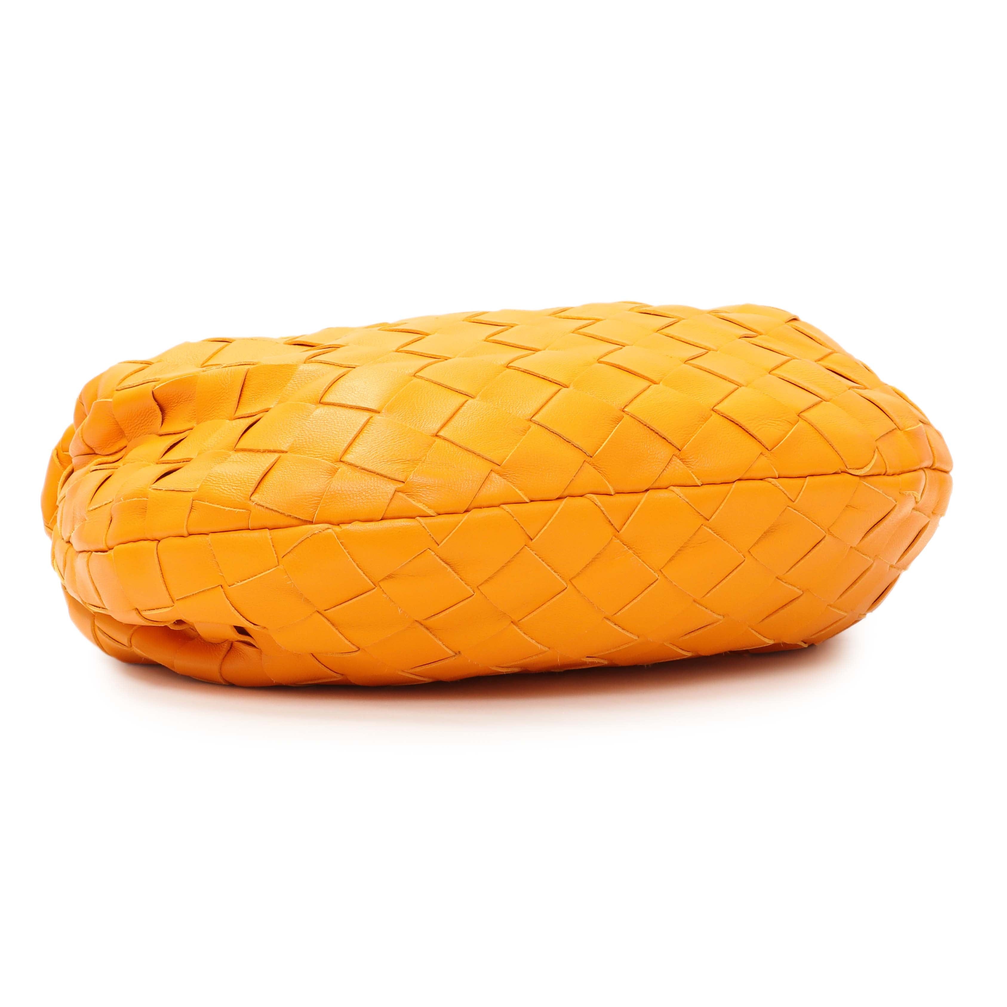 Bottega Veneta Orange Nappa Intrecciato Mini Jodie
