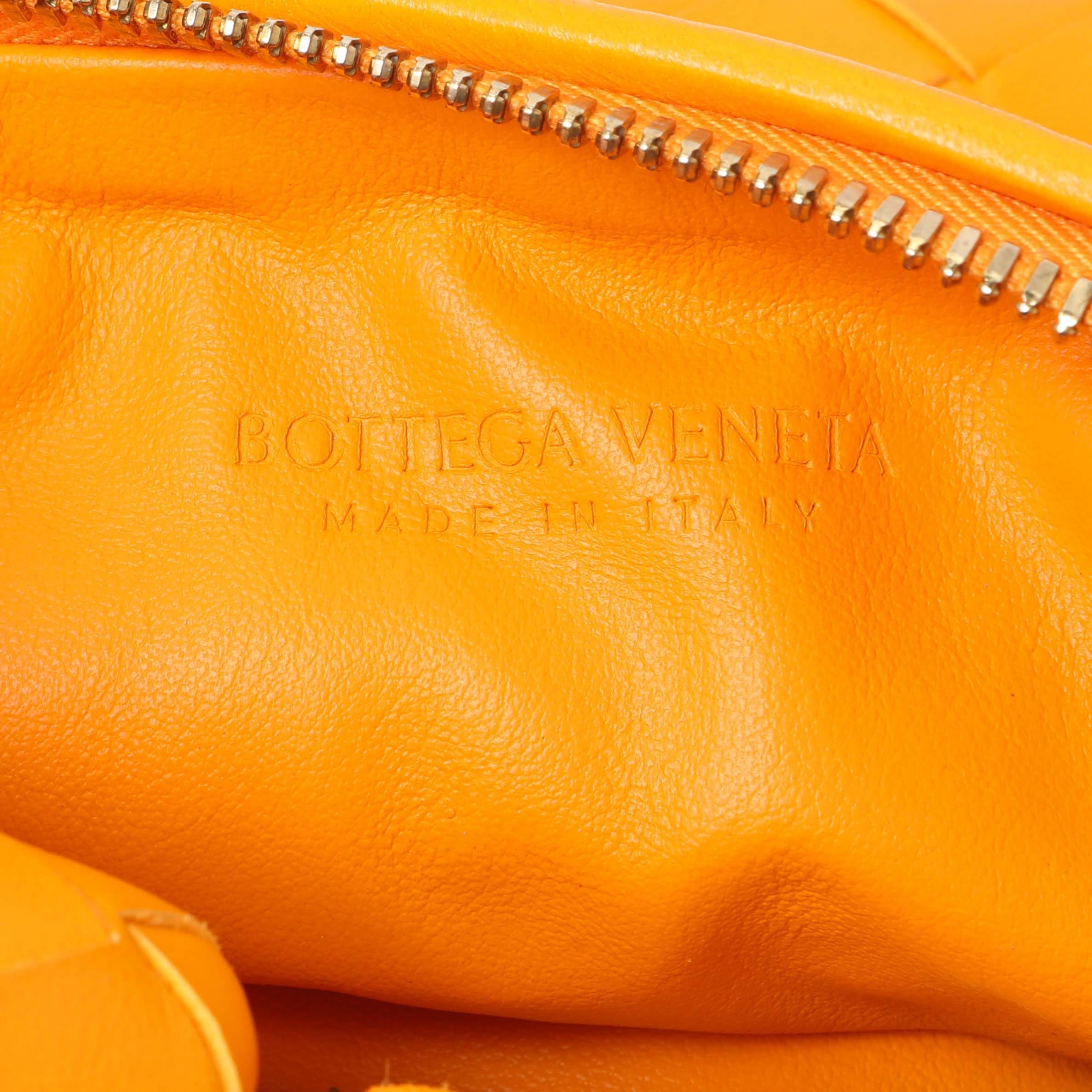 Bottega Veneta Orange Nappa Intrecciato Mini Jodie