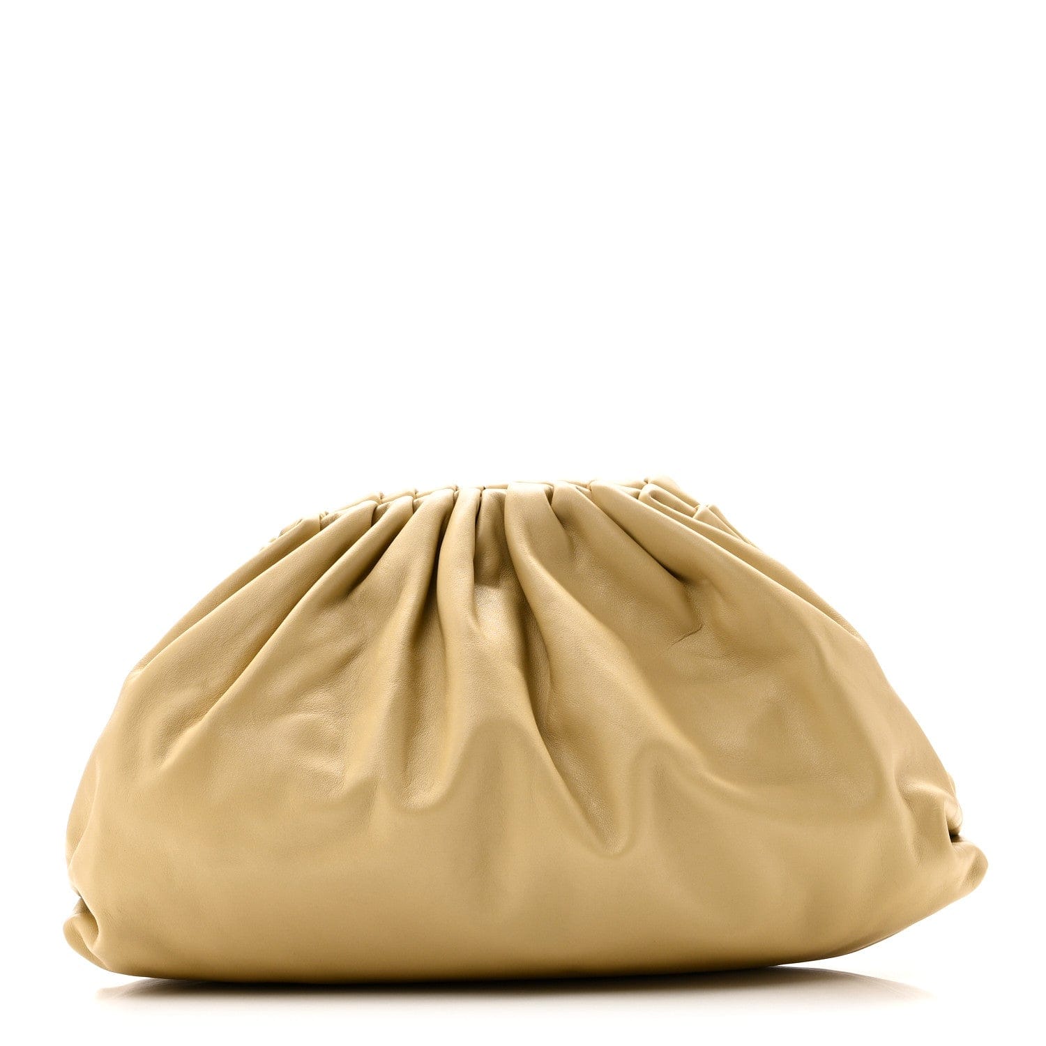 Bottega Veneta Smooth Butter Calf The Pouch Oversized Clutch Tapioca