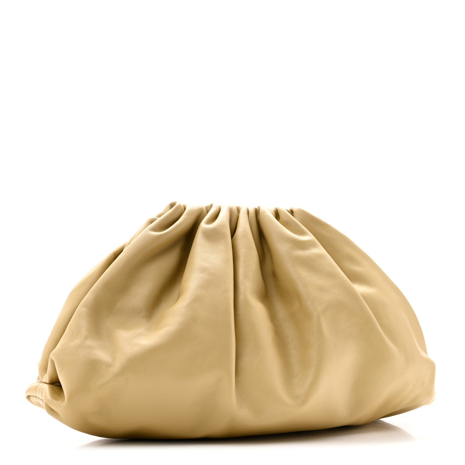 Bottega Veneta Smooth Butter Calf The Pouch Oversized Clutch Tapioca