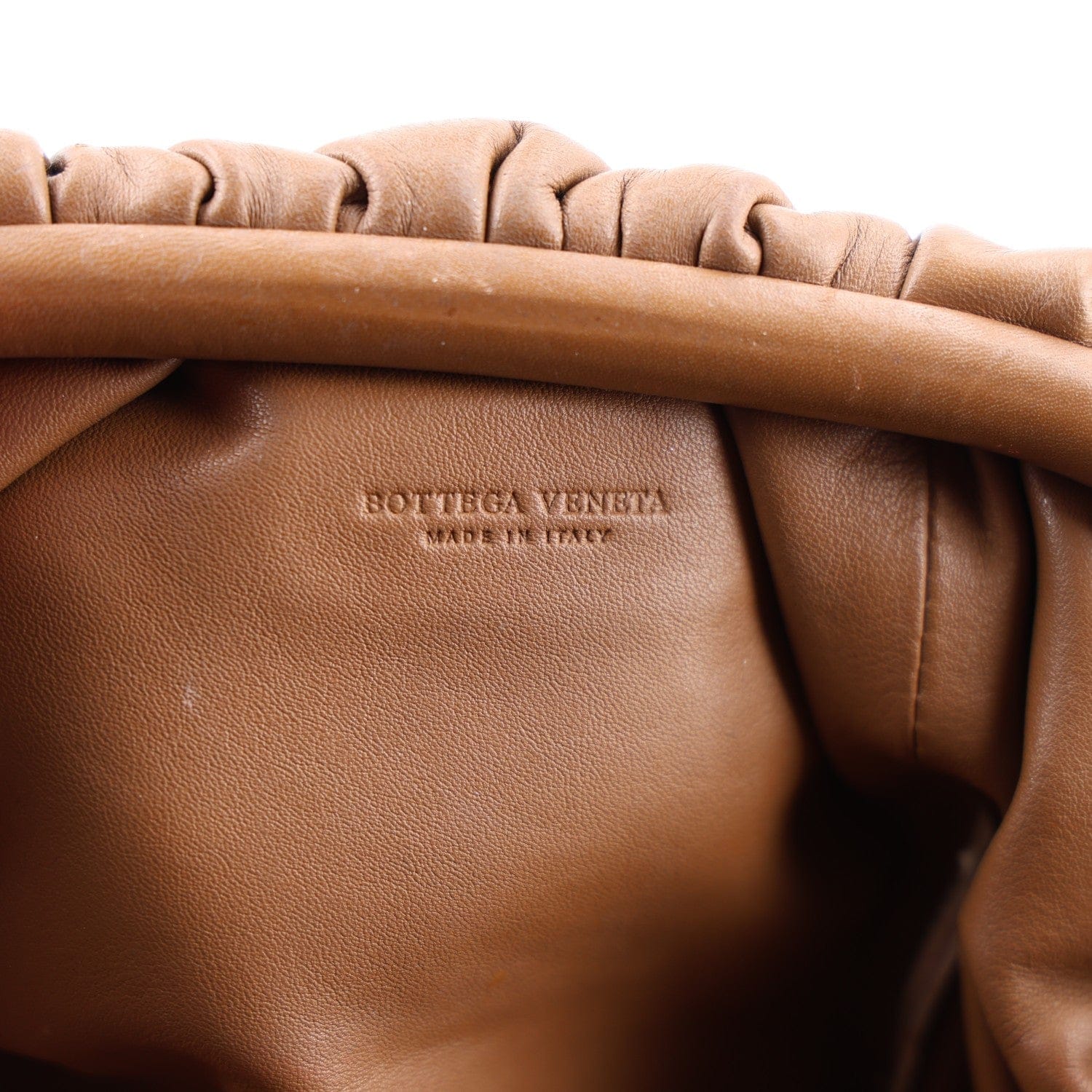 Bottega Veneta Butter Calfskin The Mini Pouch Camel