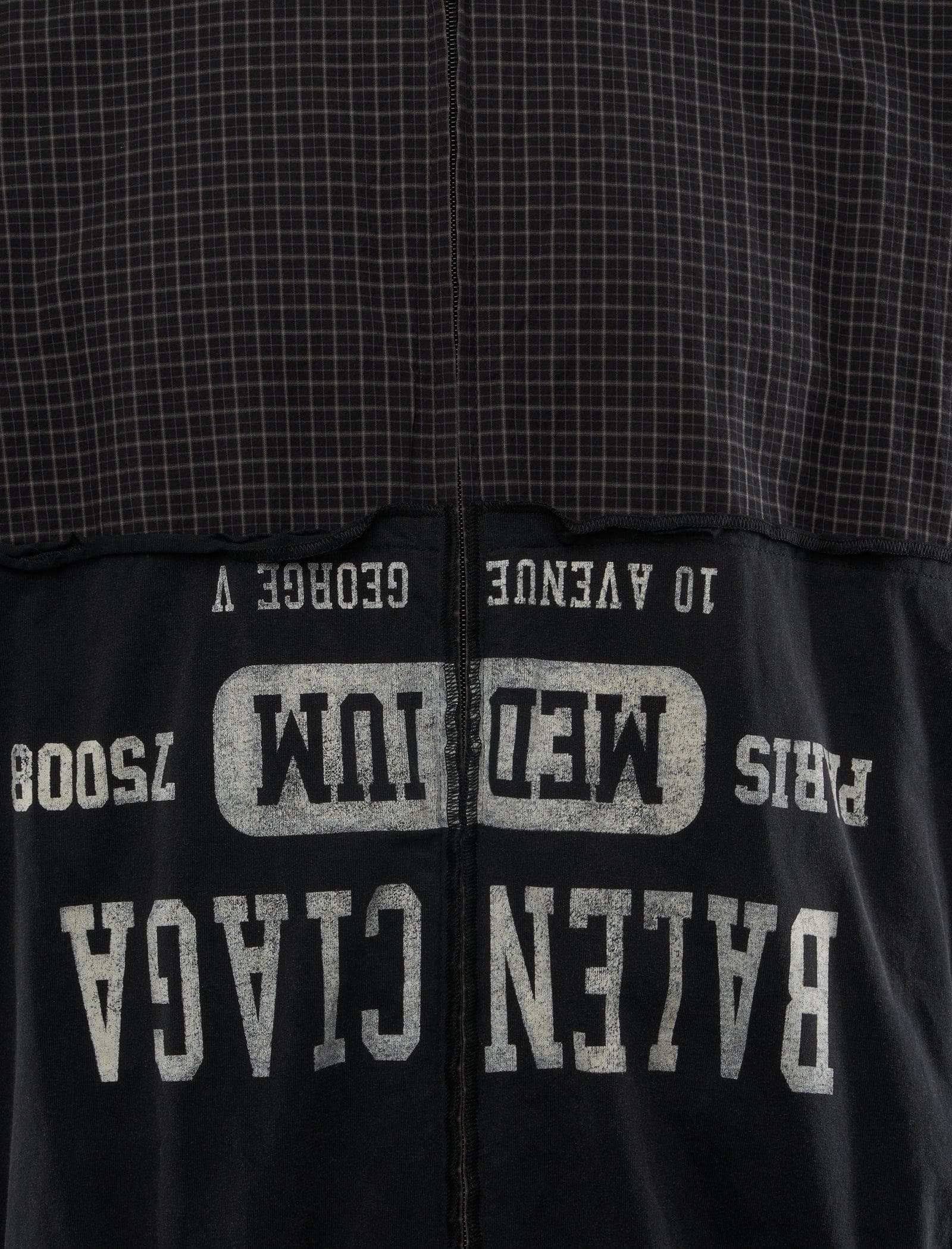Balenciaga CHECK POPLIN HOODIE