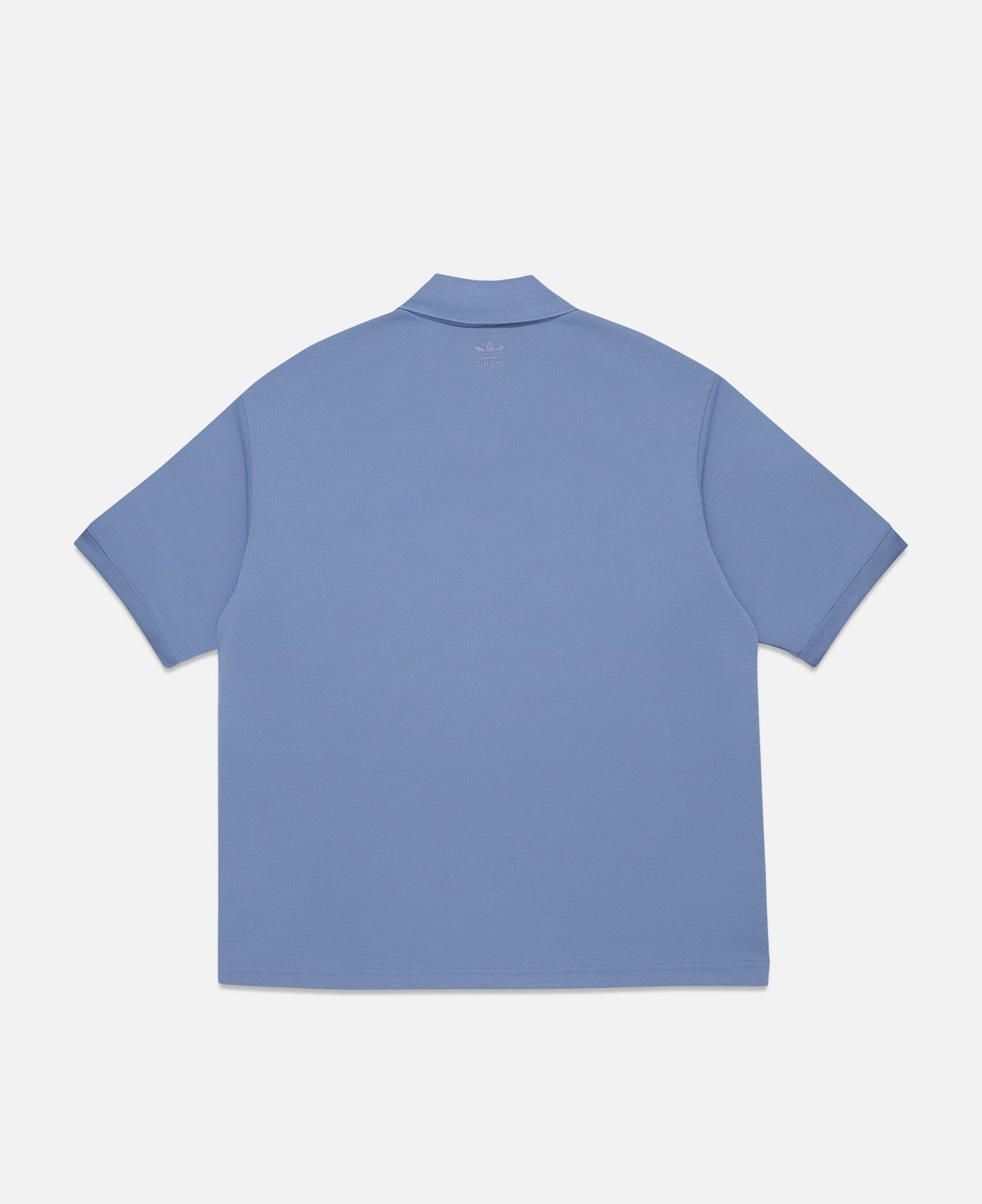 adidas Trefoil Logo Play Football Graphic Short Sleeve Polo Shirt (Blue)