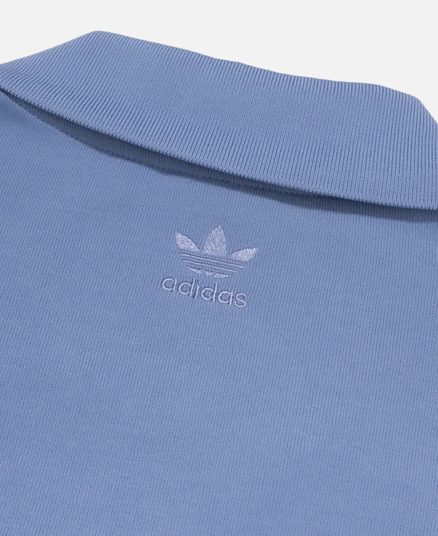 adidas Trefoil Logo Play Football Graphic Short Sleeve Polo Shirt (Blue)