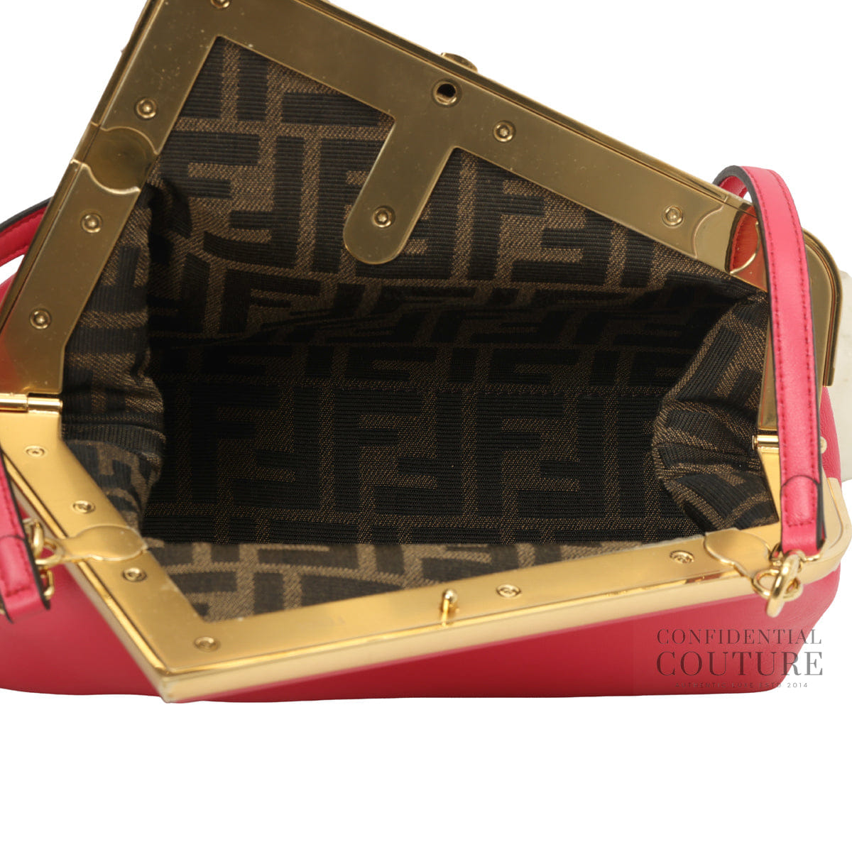 Fendi First Medium Bright Pink Leather Shoulder Bag