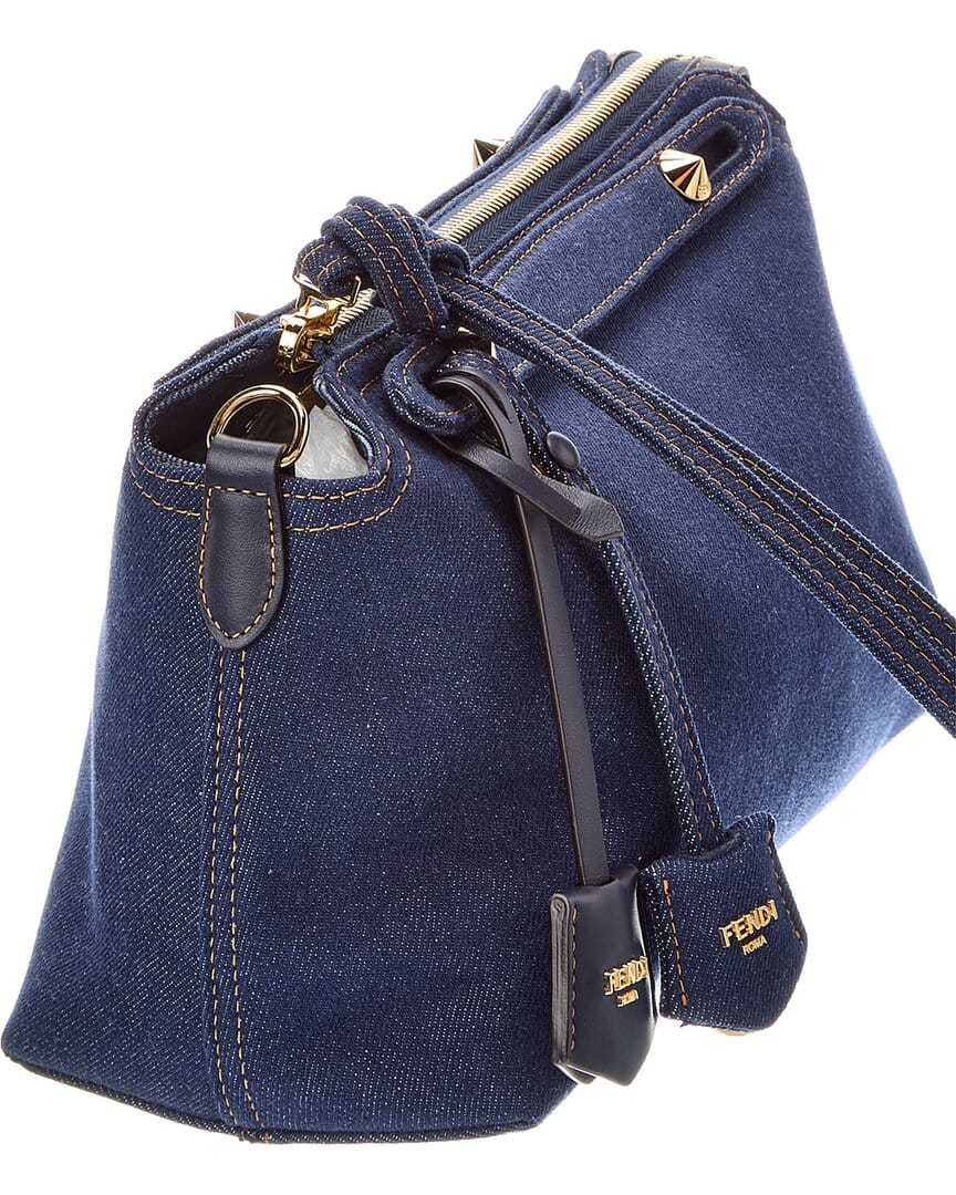 Fendi By The Way Medium Jacquard & Denim Shoulder Bag