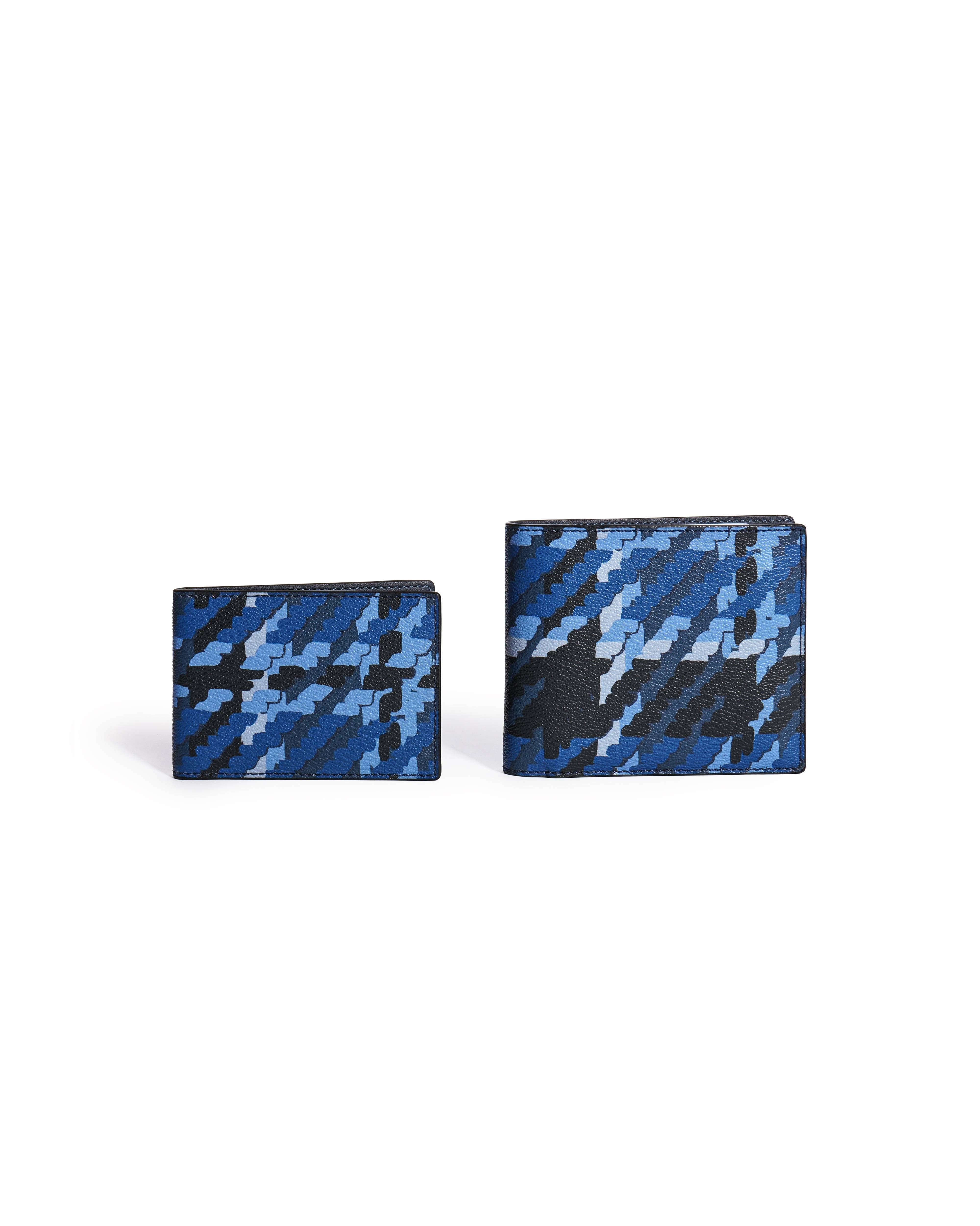Coach Blue Plaid 3 - in - 1 Leather Bifold Wallet