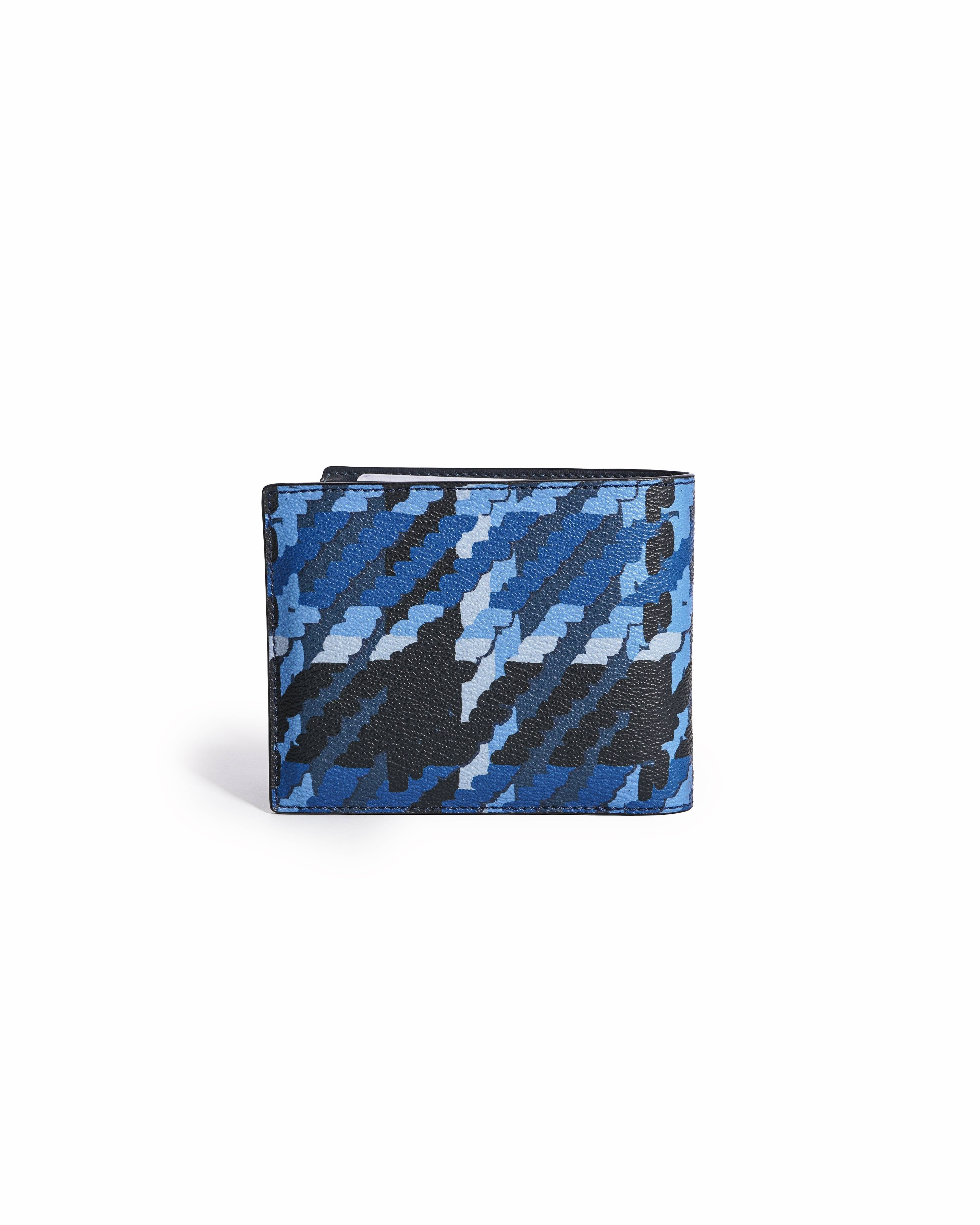 Coach Blue Plaid 3 - in - 1 Leather Bifold Wallet