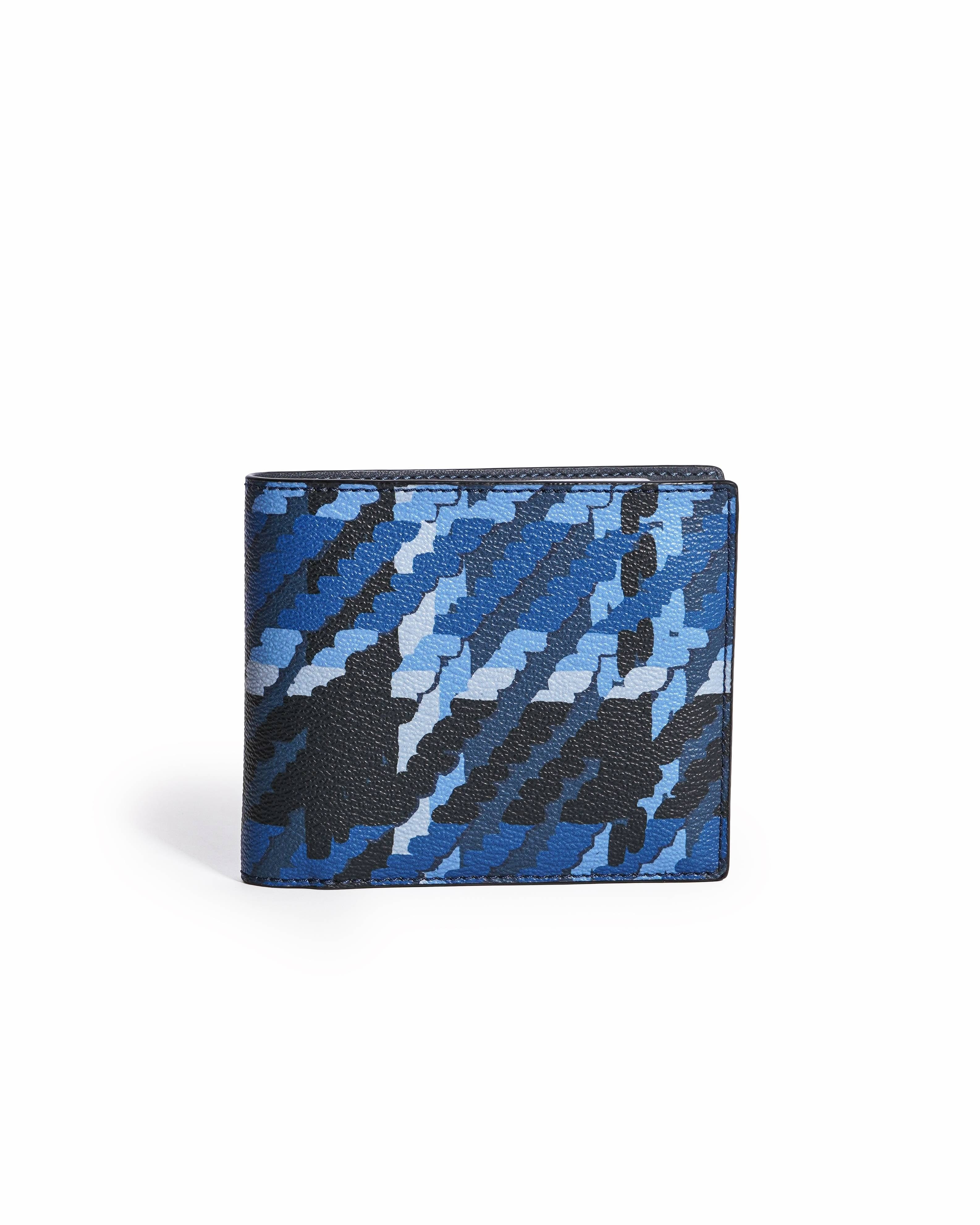 Coach Blue Plaid 3 - in - 1 Leather Bifold Wallet