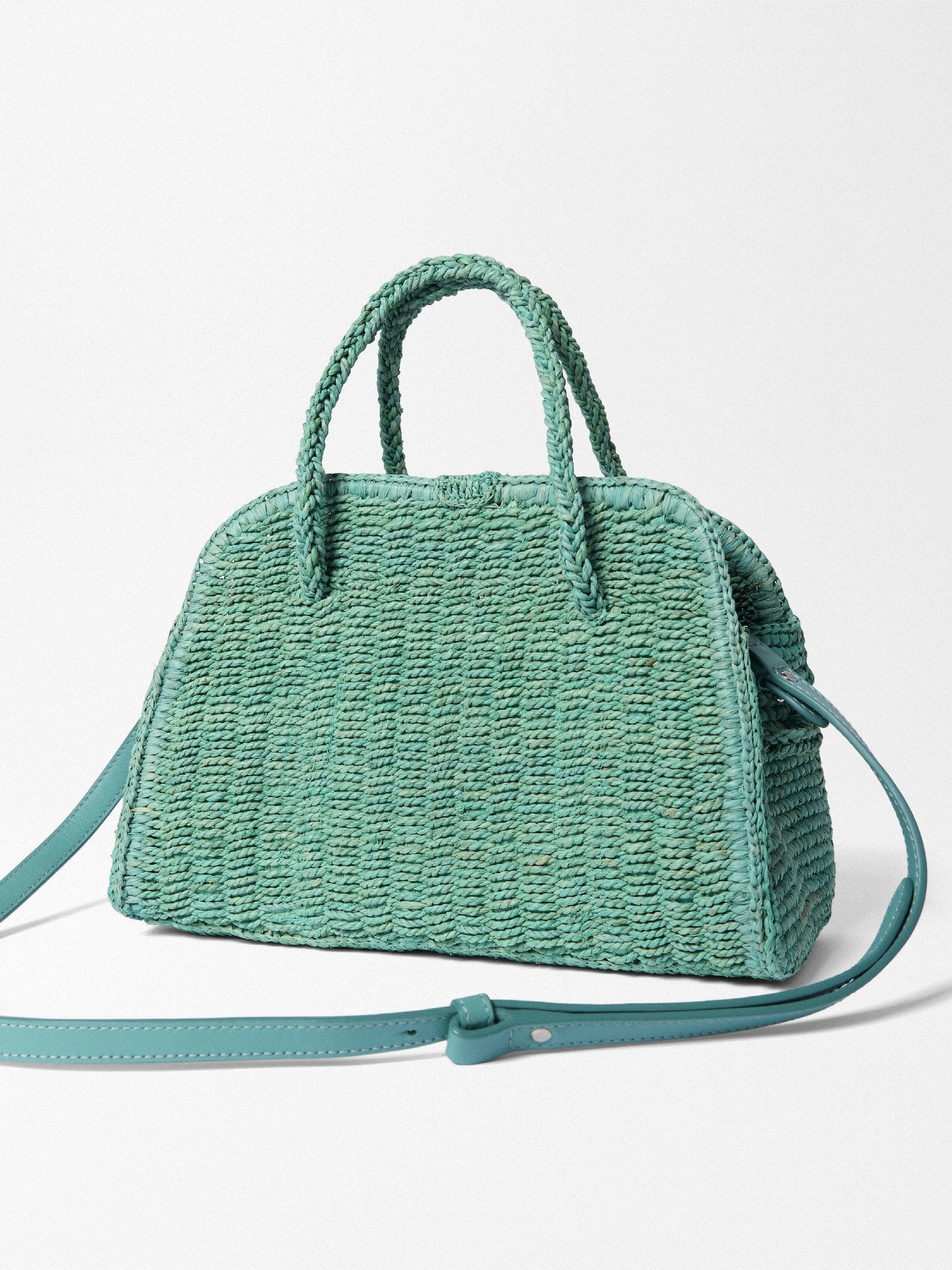 Jacquemus The Small Raffia Turismo Bag - Turquoise
