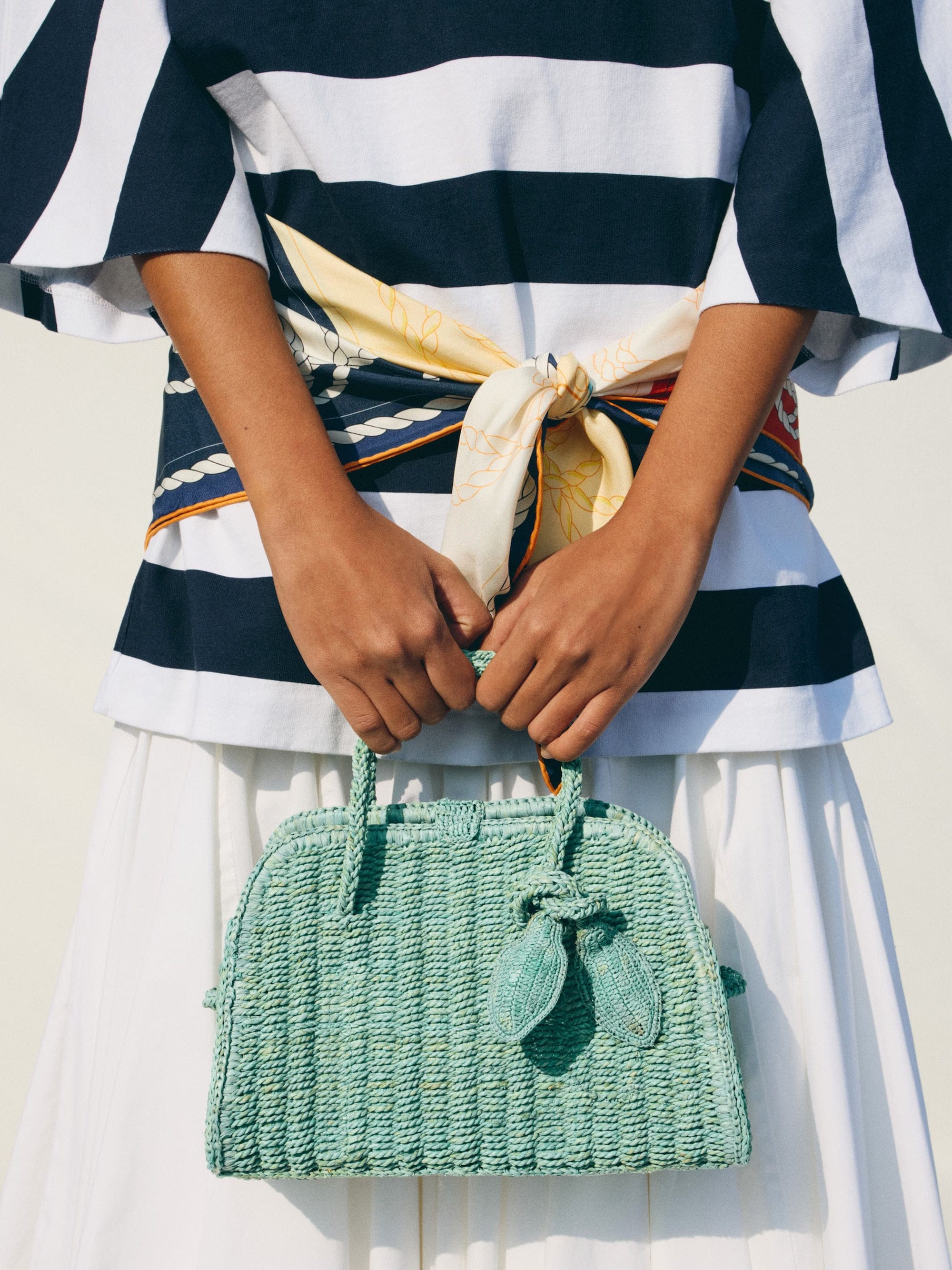 Jacquemus The Small Raffia Turismo Bag - Turquoise