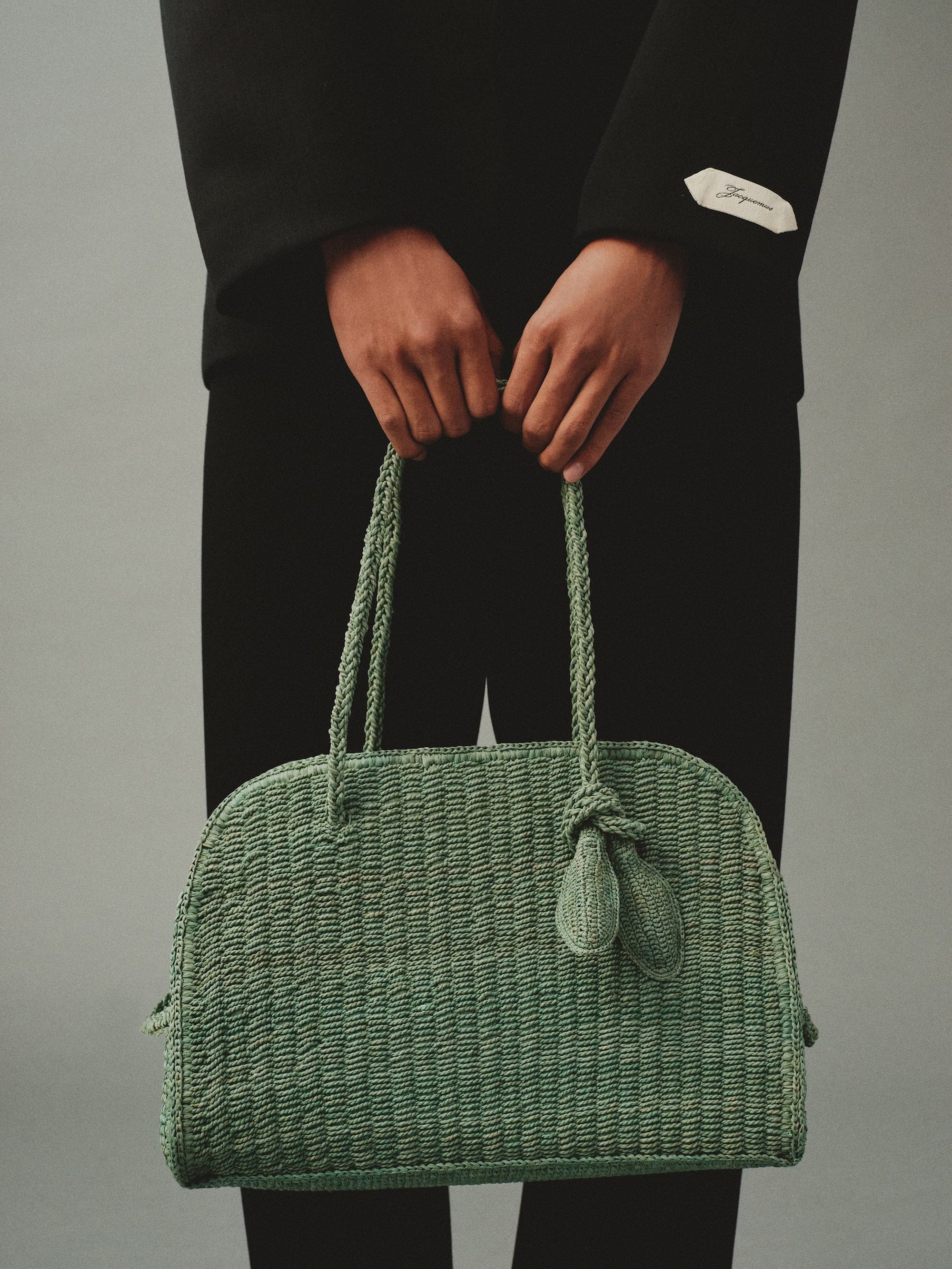 Jacquemus The Raffia Turismo Bag - Turquoise