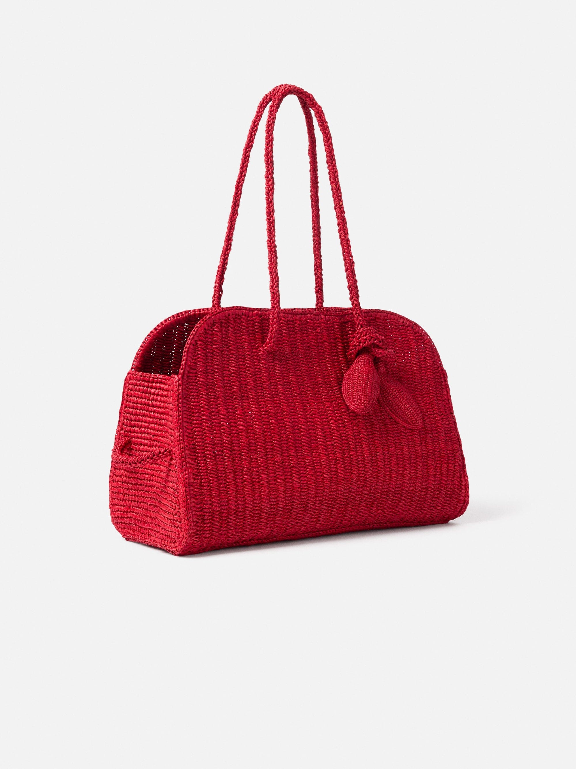 Jacquemus The Raffia Turismo Bag - Red