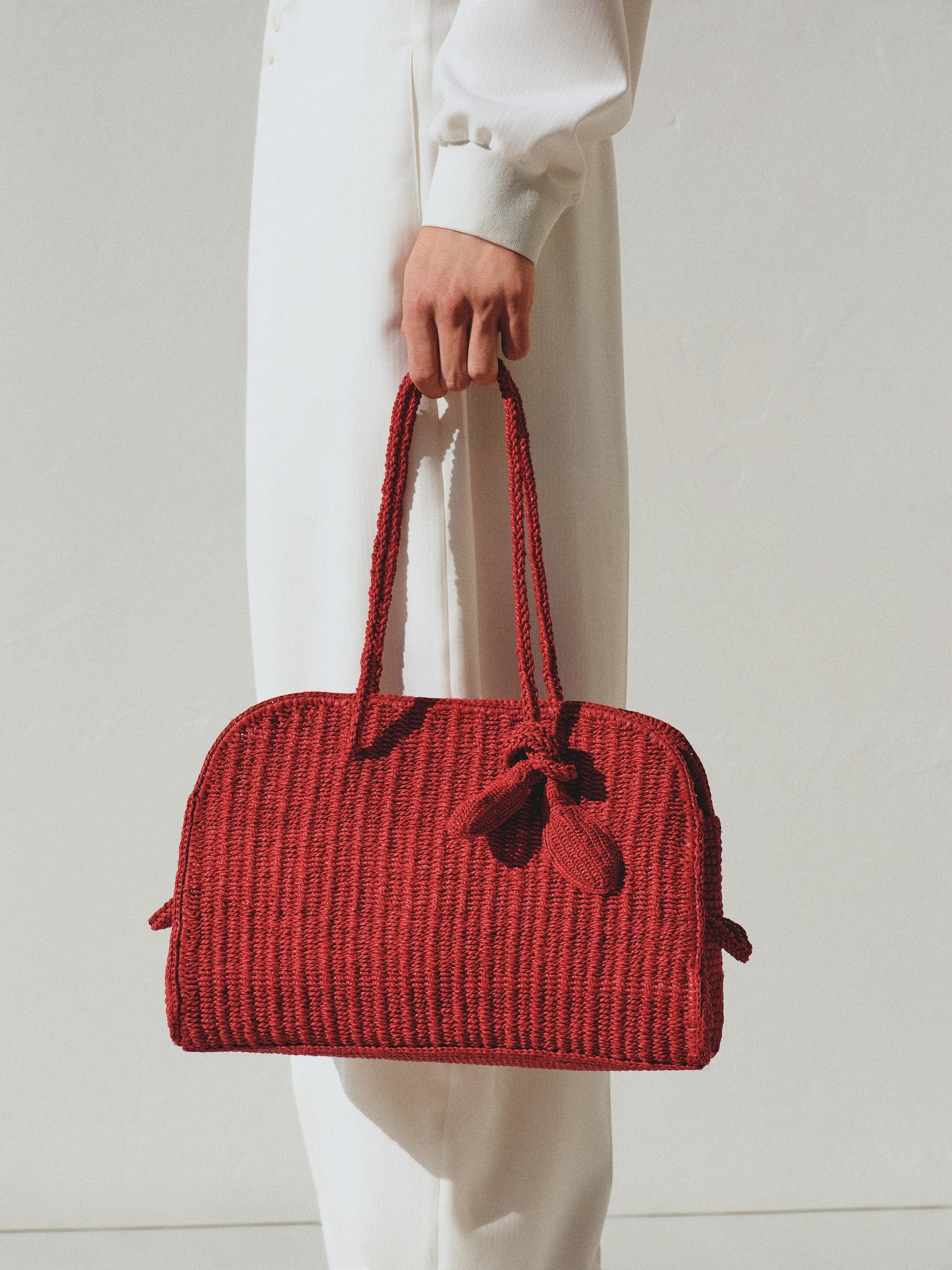 Jacquemus The Raffia Turismo Bag - Red