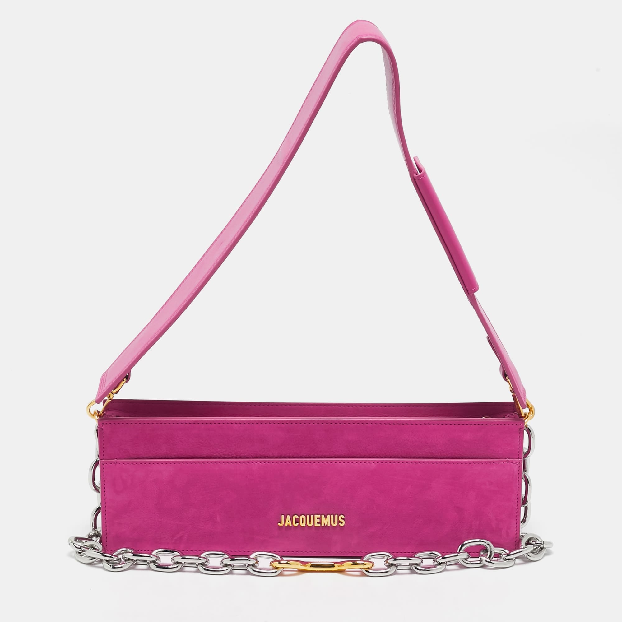 Jacquemus Le Ciuciu Pink Nubuck Leather Shoulder Bags