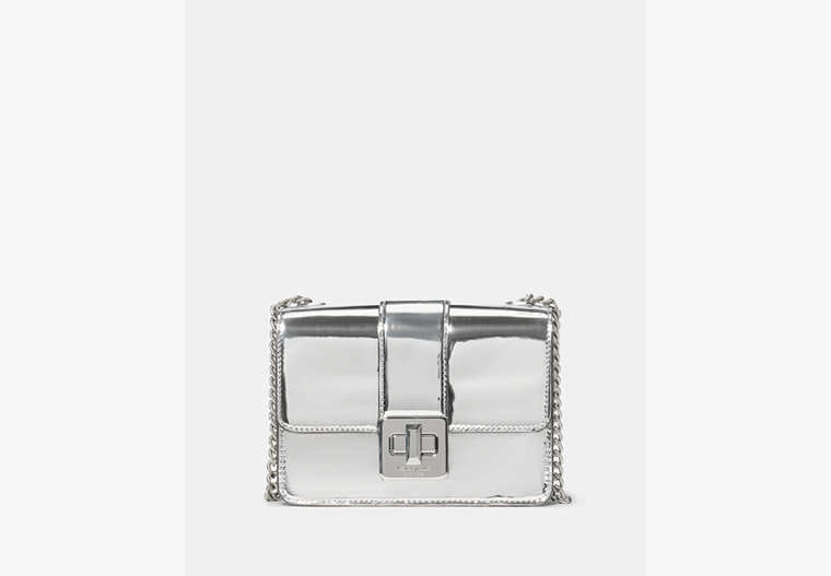 Kate Spade Phoebe Mirror Metallic Turnlock Mini Flap Crossbody