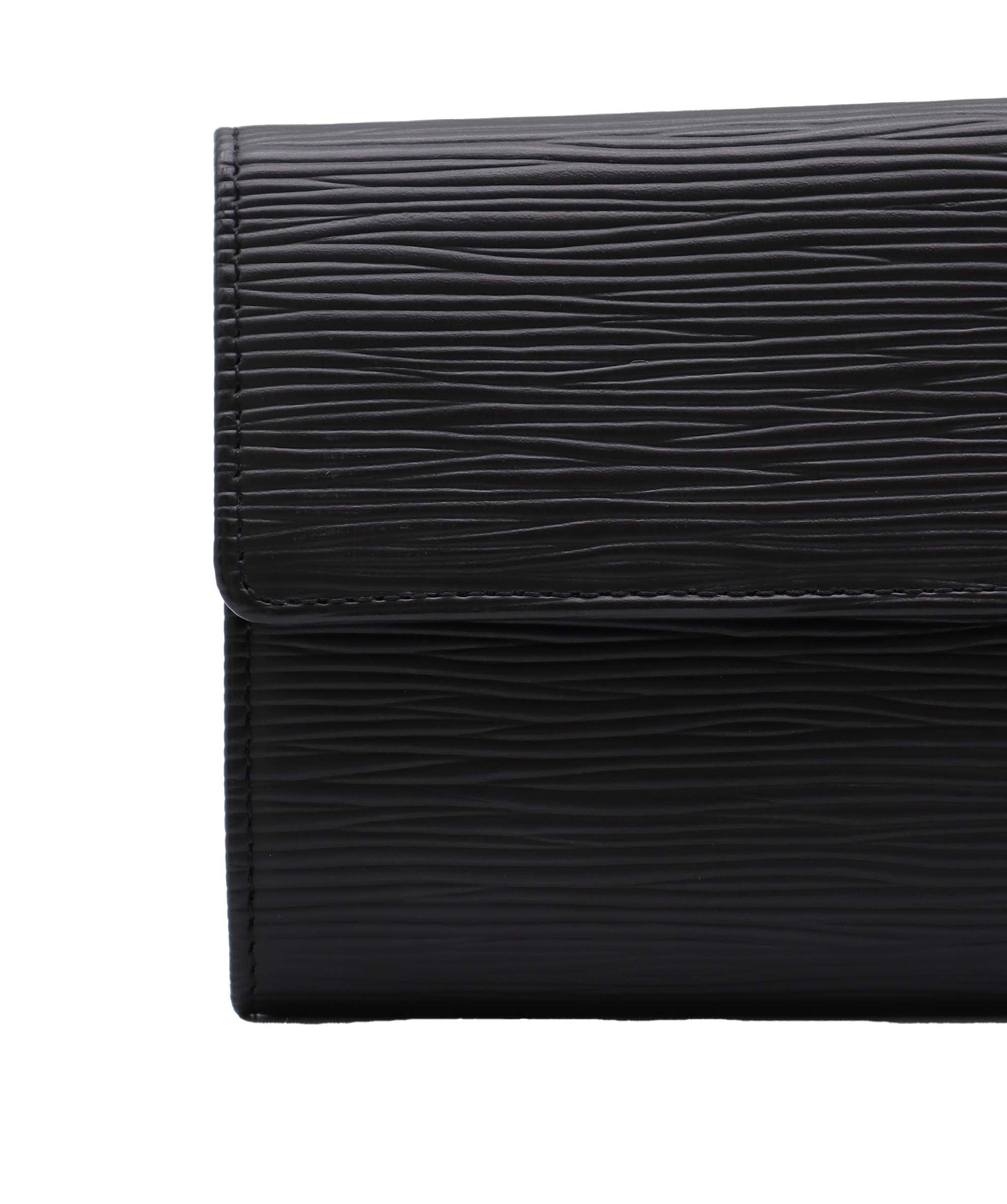 Louis Vuitton Epi Portefeuille Sarah Long Wallet Black M63742 LV Auth 45082