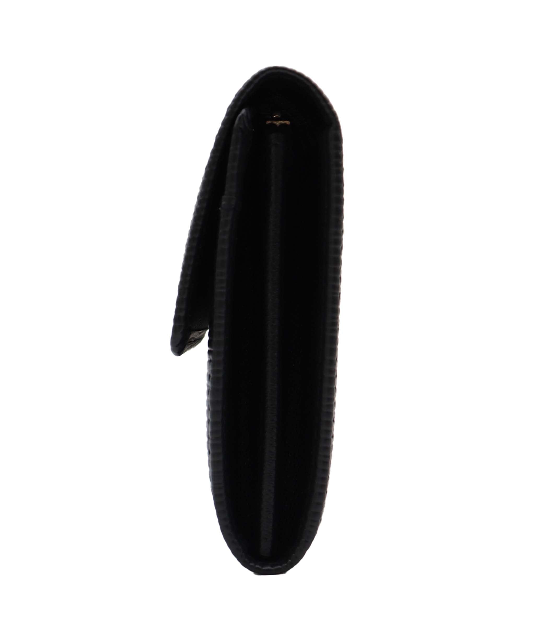 Louis Vuitton Epi Portefeuille Sarah Long Wallet Black M63742 LV Auth 45082