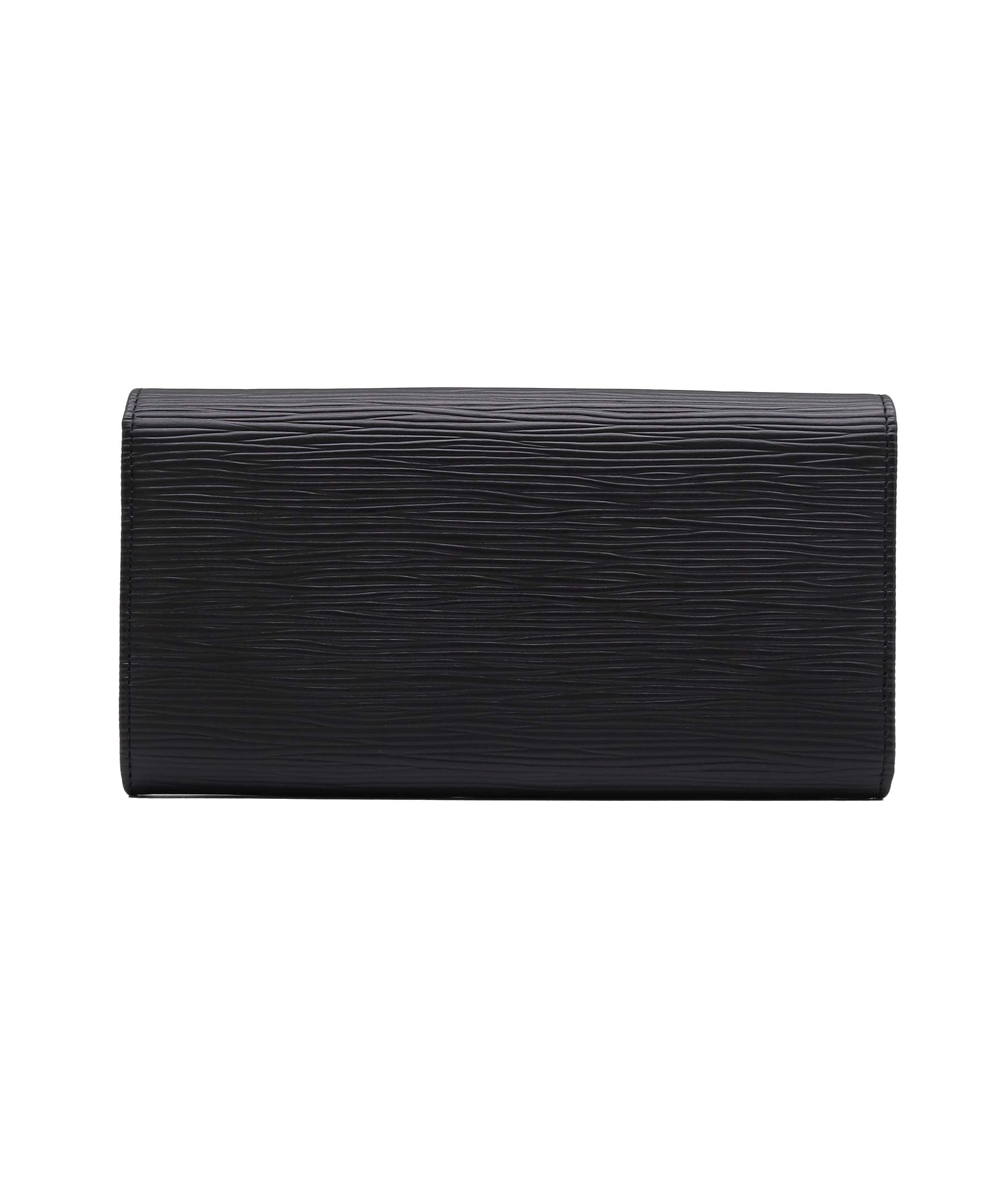 Louis Vuitton Epi Portefeuille Sarah Long Wallet Black M63742 LV Auth 45082