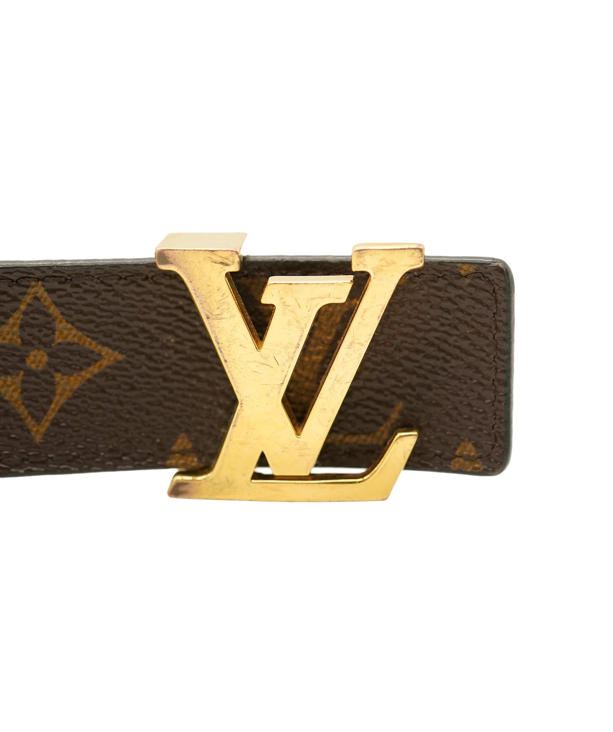 Louis Vuitton Brown Monogram Canvas & Leather LV Pyramide Belt ALC2310