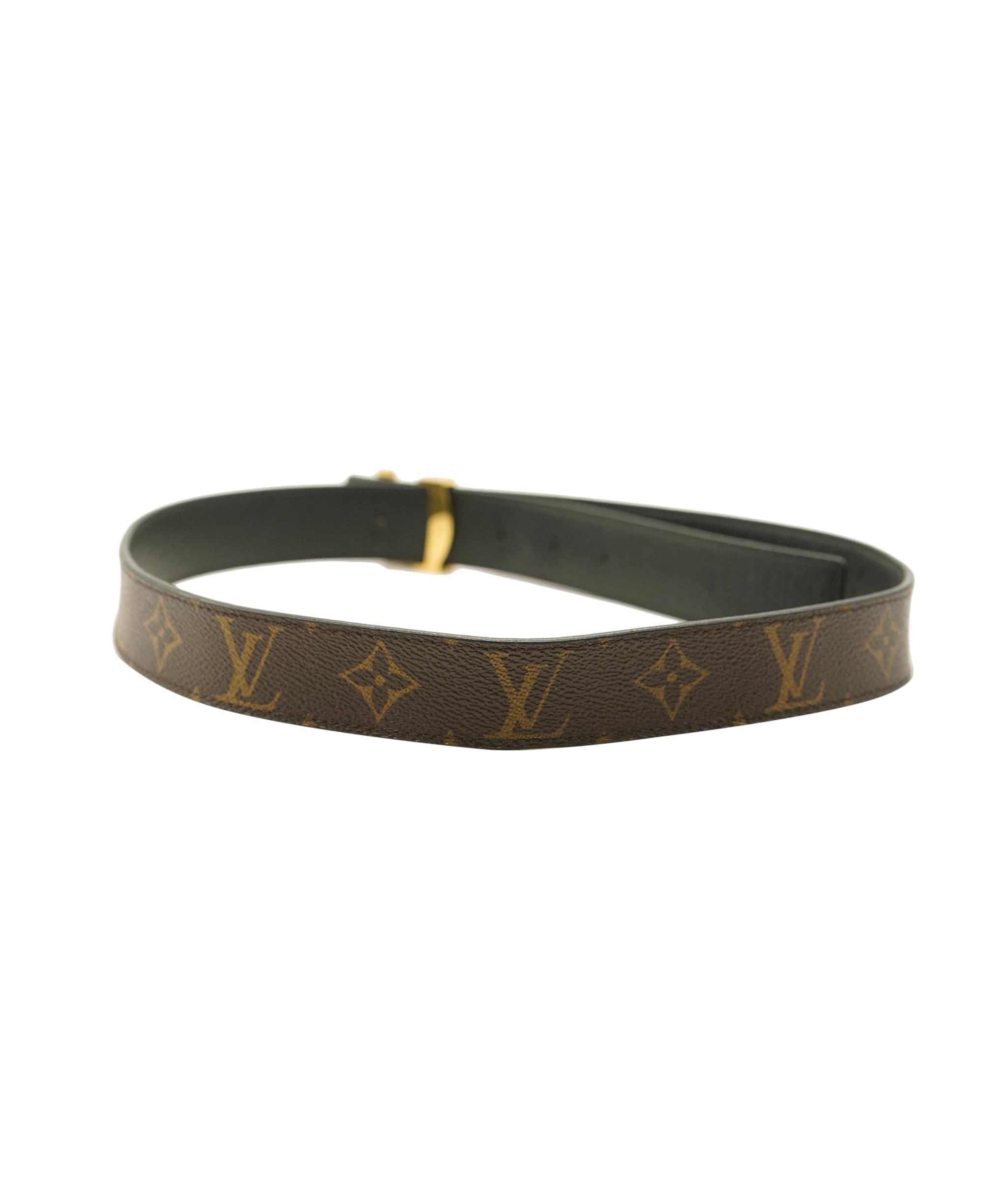 Louis Vuitton Brown Monogram Canvas & Leather LV Pyramide Belt ALC2310
