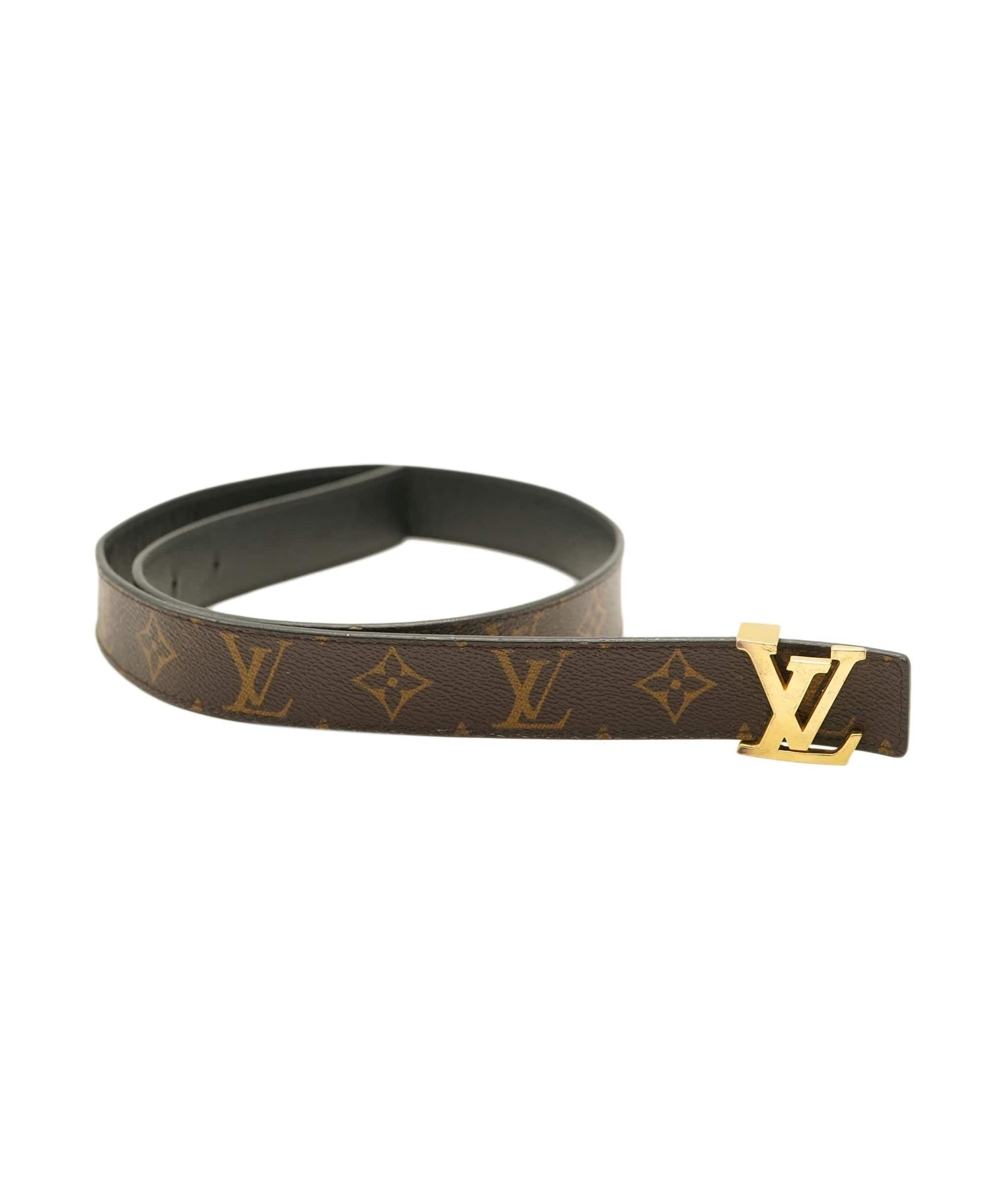 Louis Vuitton Brown Monogram Canvas & Leather LV Pyramide Belt ALC2310