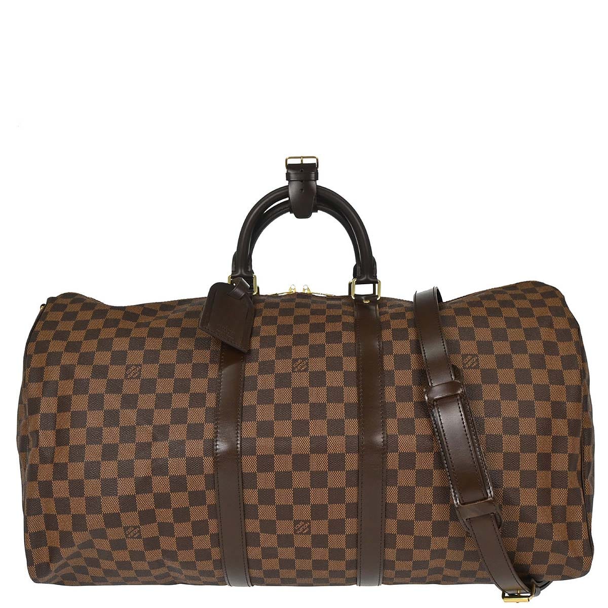 Louis Vuitton 2009 Damier Keepall Bandouliere 55 Duffle Bag N41414
