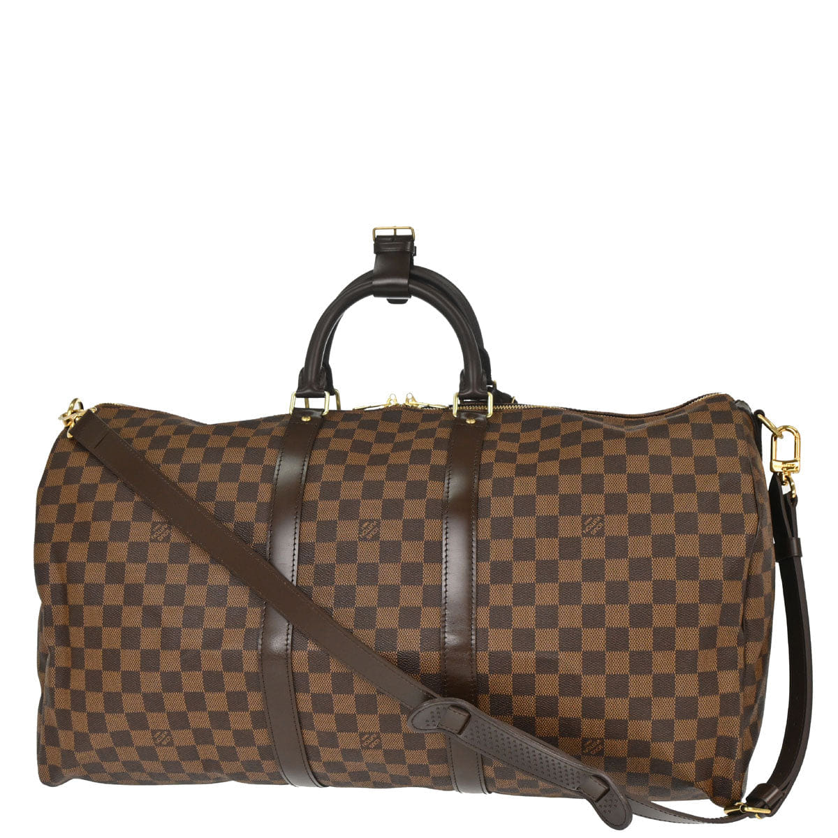 Louis Vuitton 2009 Damier Keepall Bandouliere 55 Duffle Bag N41414