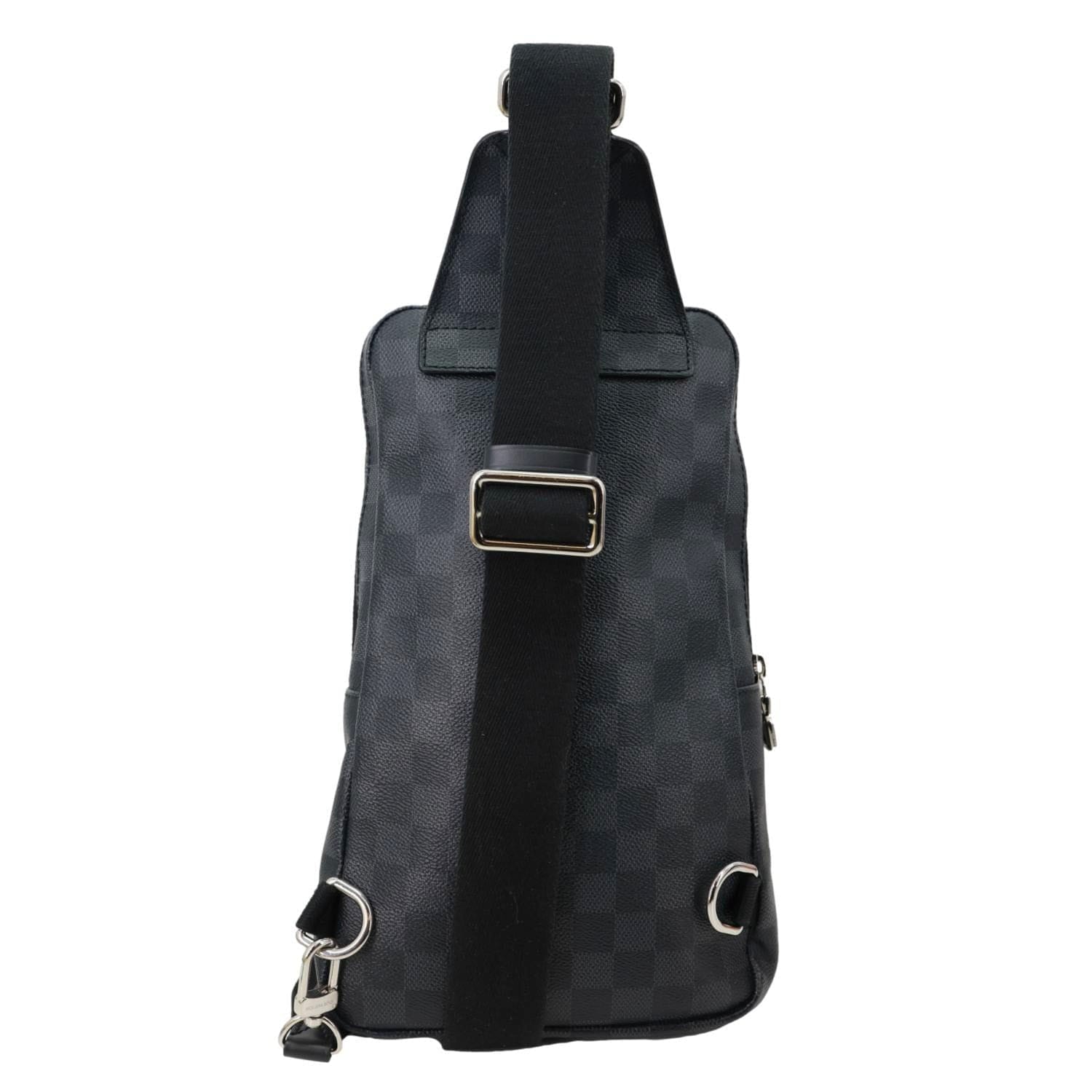 LOUIS VUITTON Avenue Sling Damier Graphite Backpack Bag Black