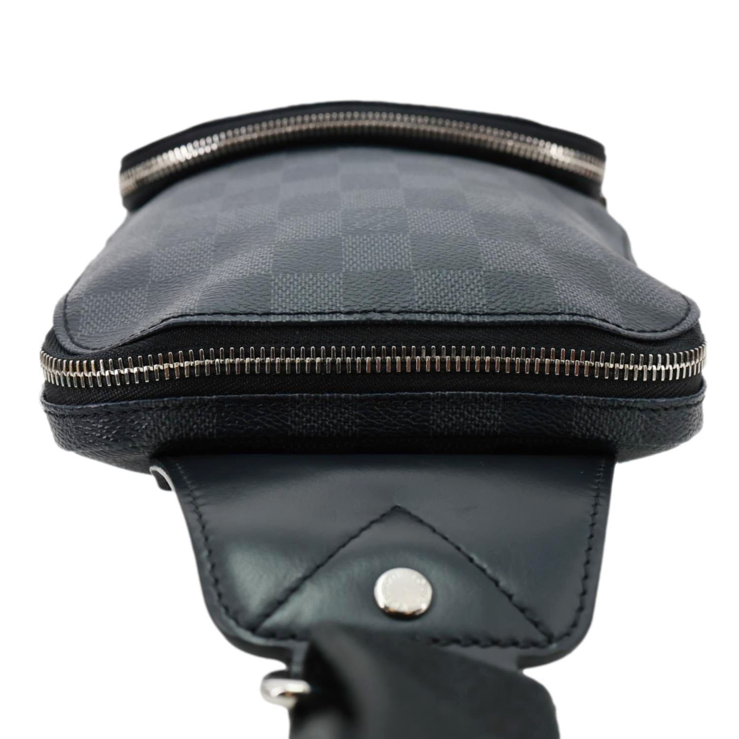 LOUIS VUITTON Avenue Sling Damier Graphite Backpack Bag Black