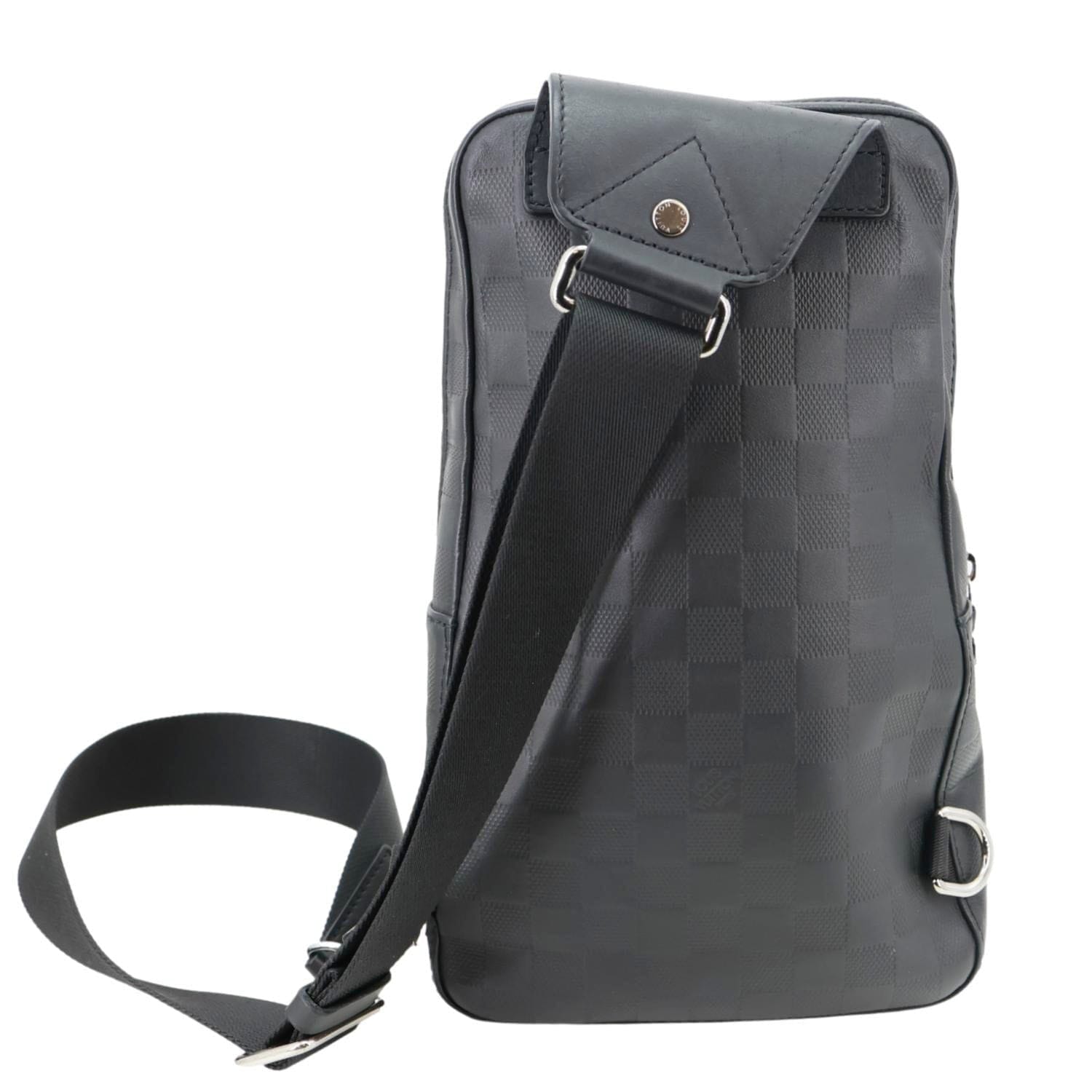 LOUIS VUITTON Avenue Sling Damier Infini Leather Backpack Bag Black