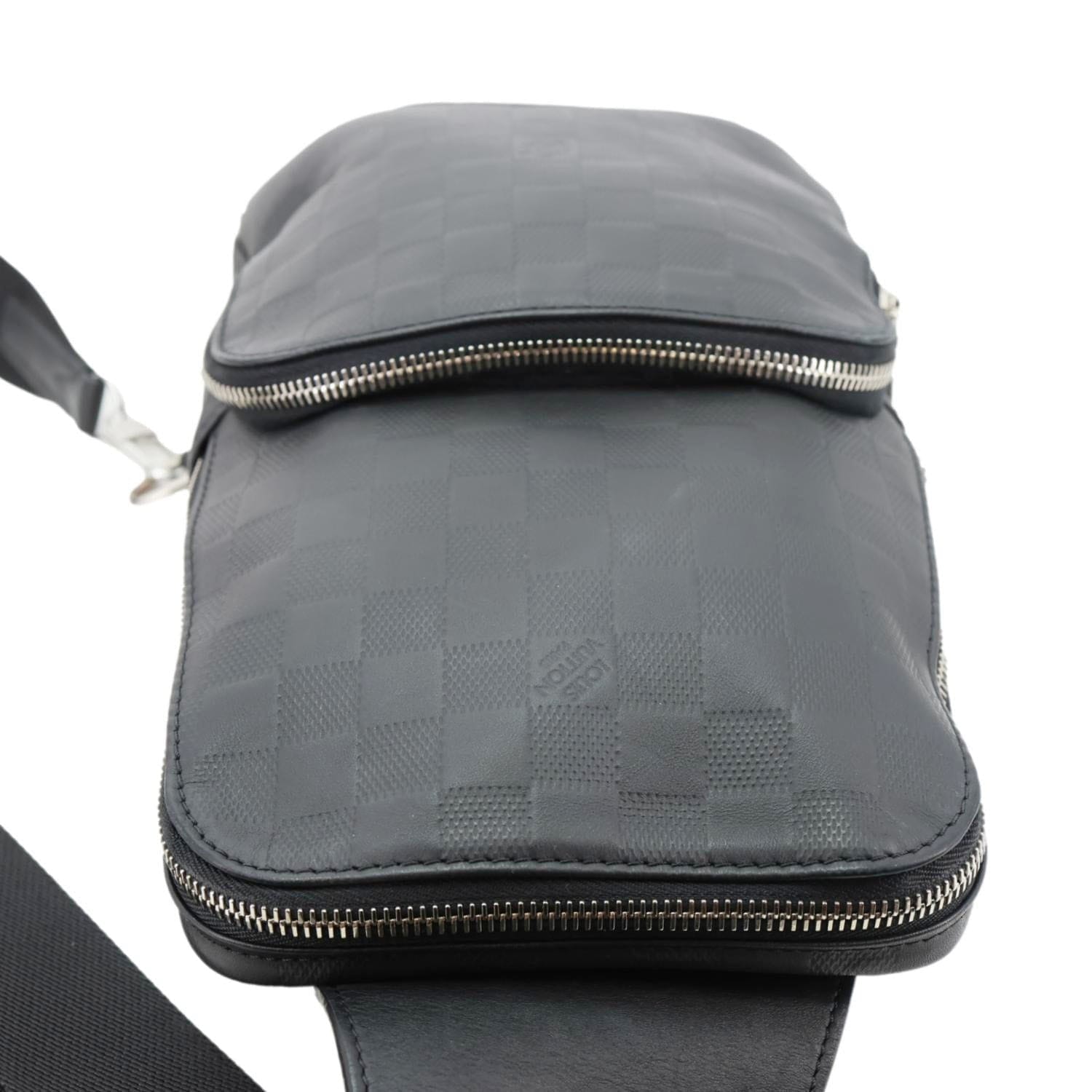 LOUIS VUITTON Avenue Sling Damier Infini Leather Backpack Bag Black