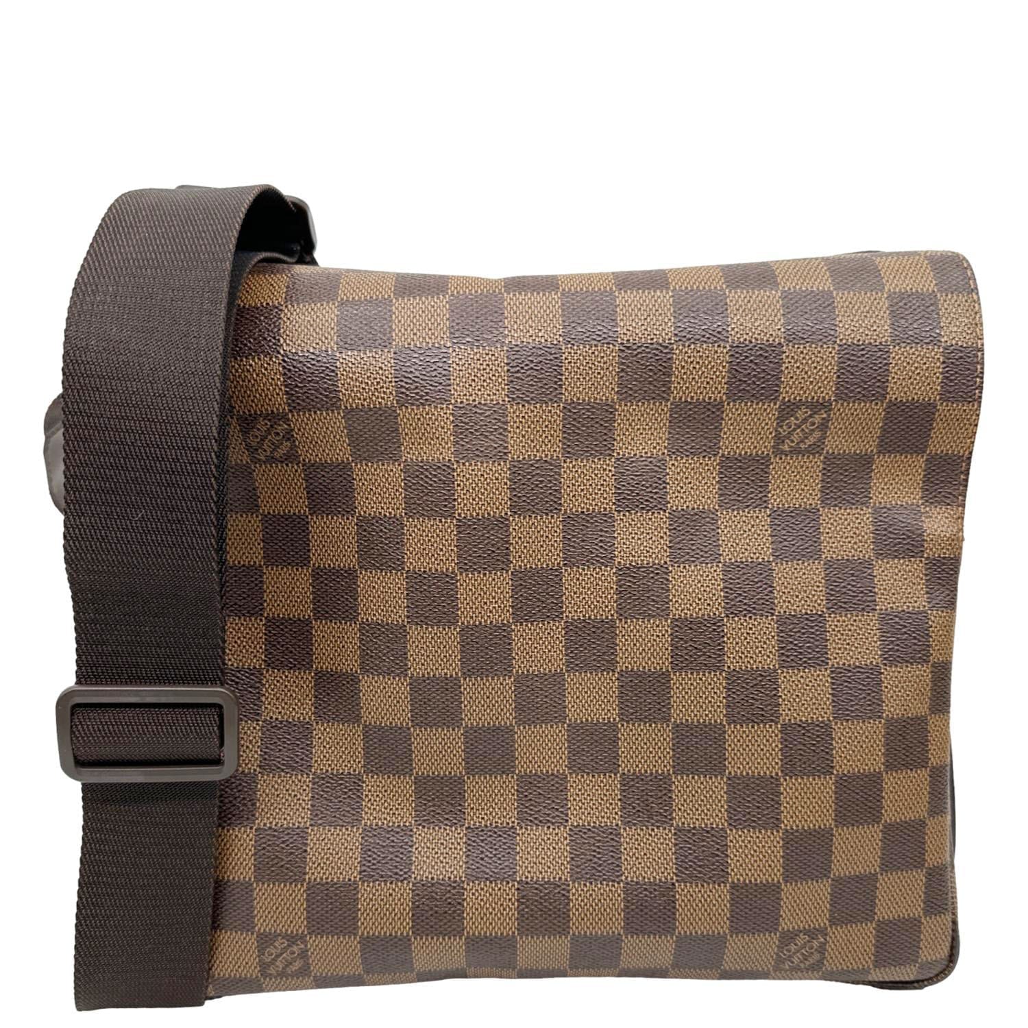 LOUIS VUITTON Naviglio Damier Ebene Messenger Bag Brown
