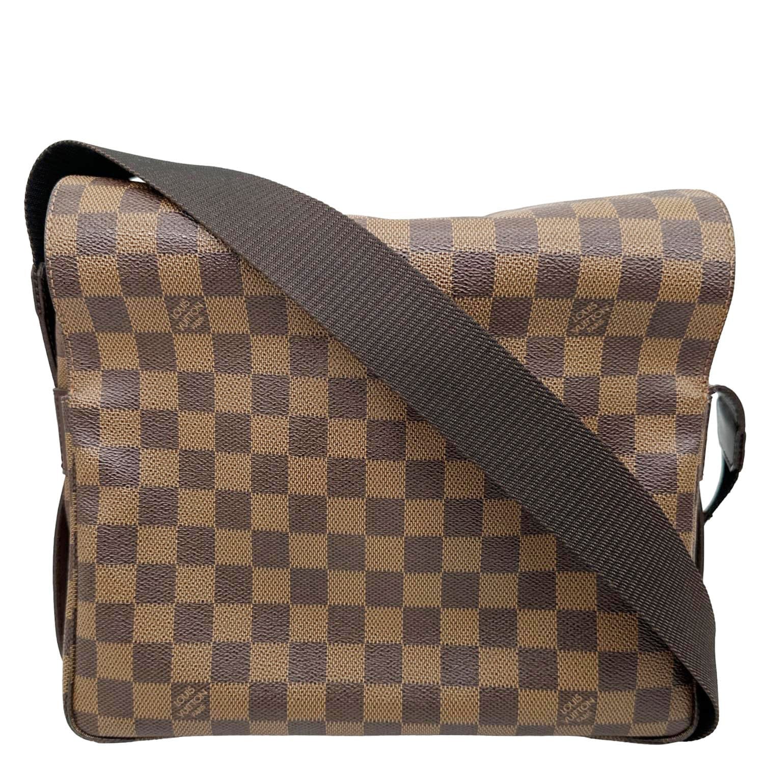 LOUIS VUITTON Naviglio Damier Ebene Messenger Bag Brown