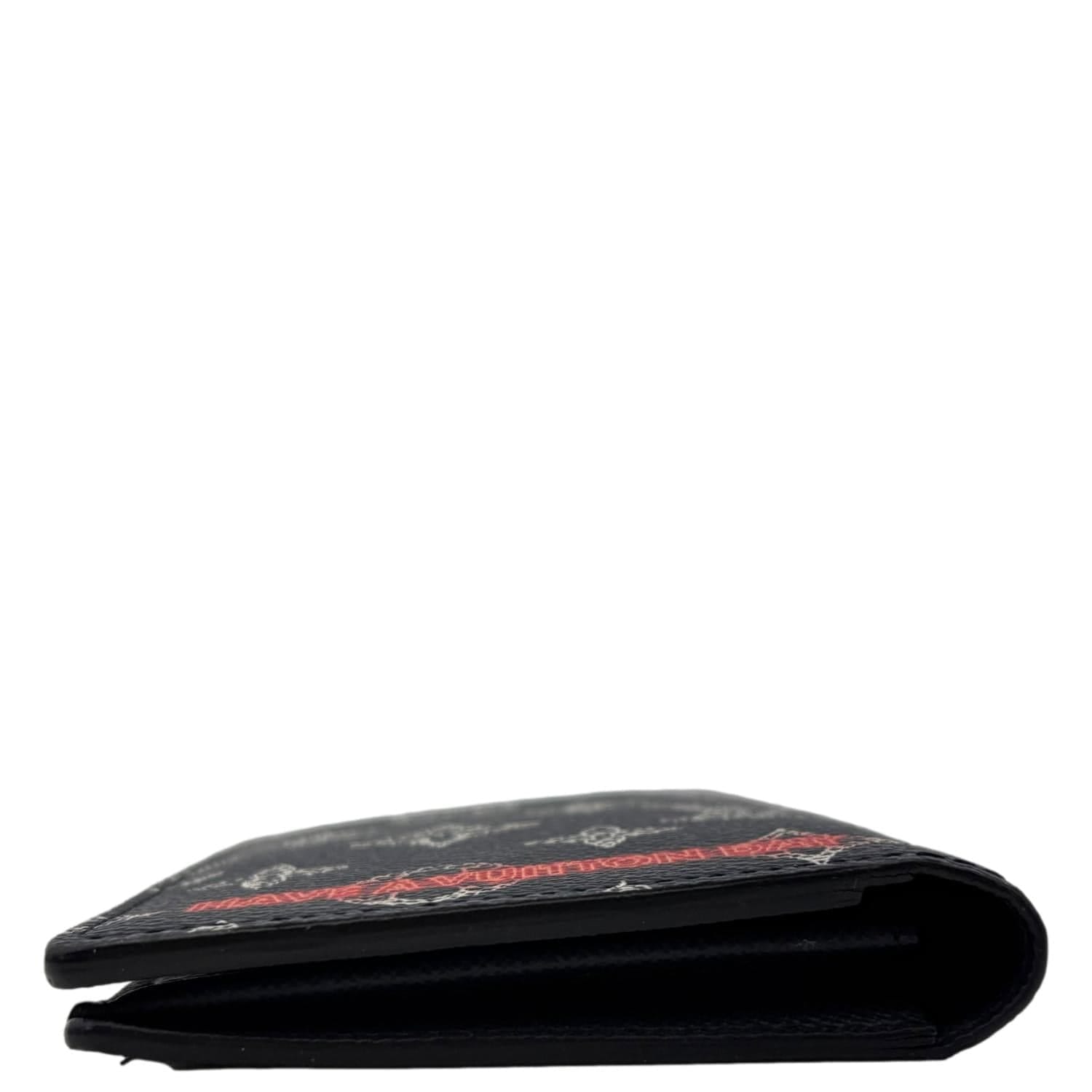 LOUIS VUITTON Brazza Upside Down Monogram Ink Canvas Long Wallet Pink