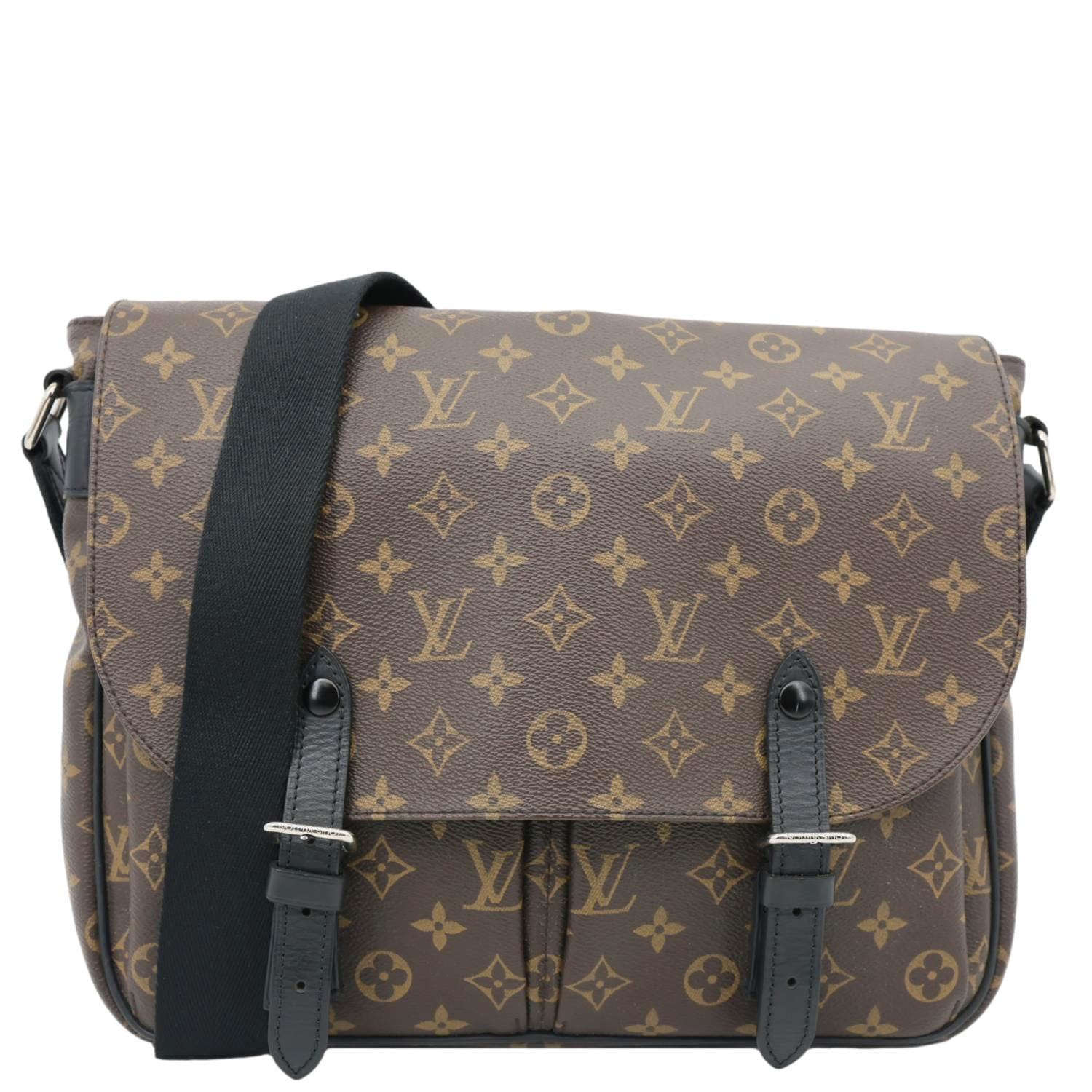 LOUIS VUITTON Christopher Monogram Macassar Messenger Bag Black