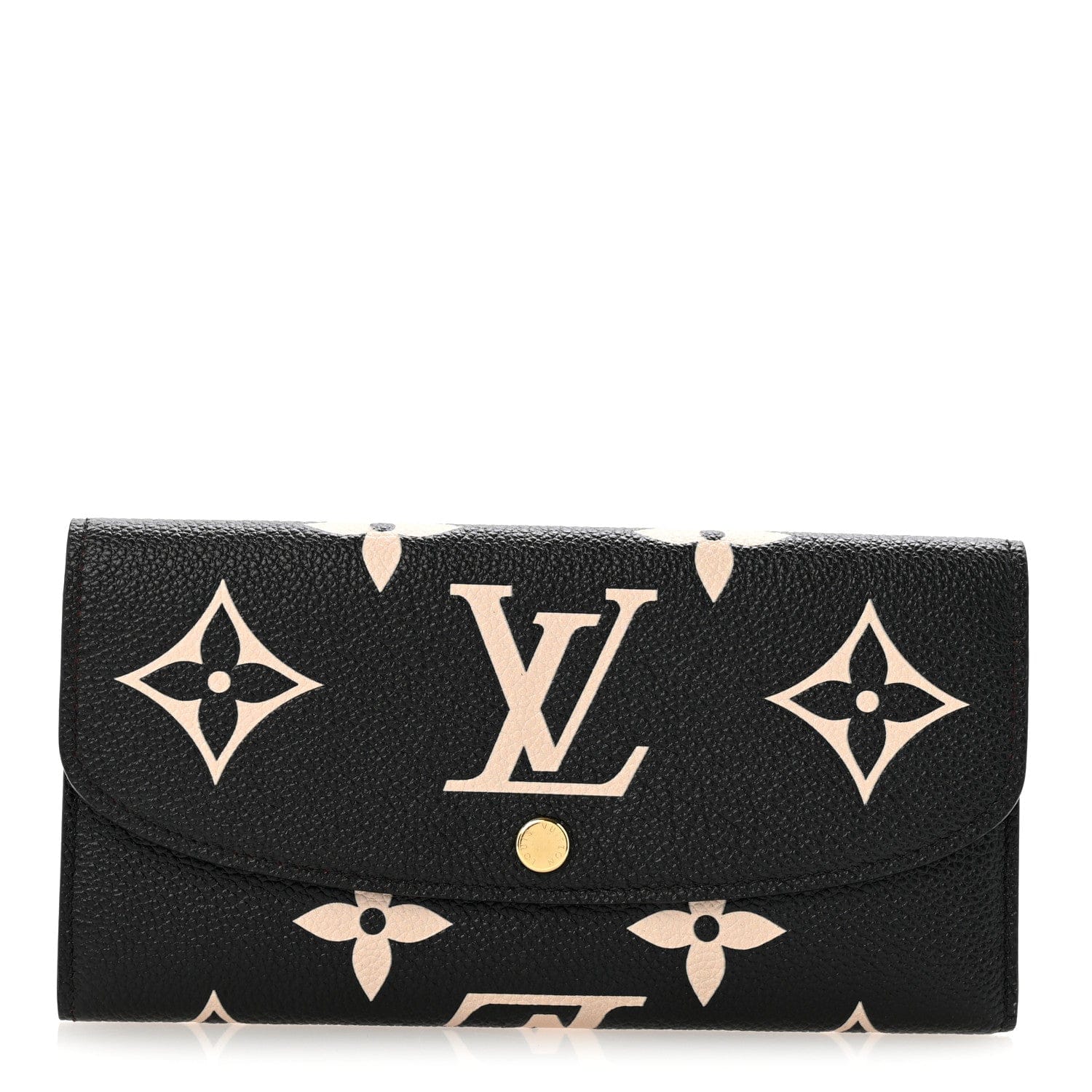 Louis Vuitton Empreinte Monogram Giant Emilie Wallet Black Beige