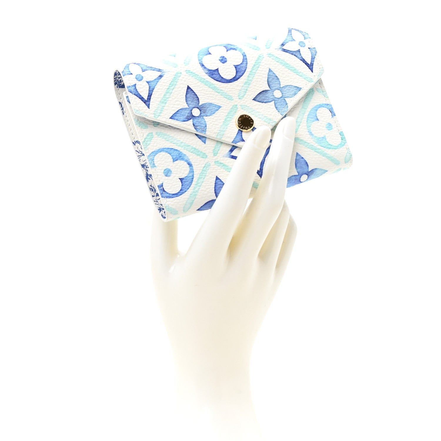 Louis Vuitton Monogram Tiles By The Pool Victorine Wallet Blue Blue