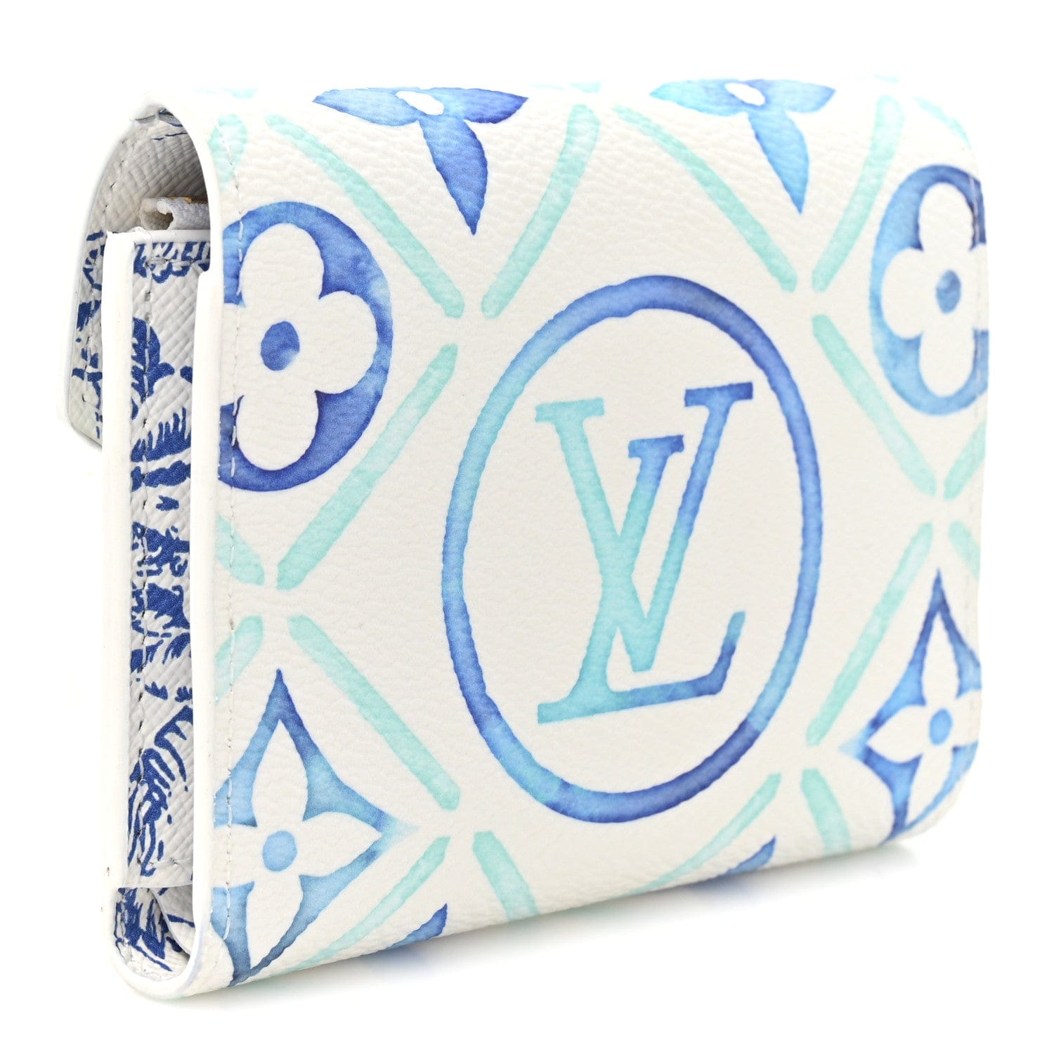 Louis Vuitton Monogram Tiles By The Pool Victorine Wallet Blue Blue