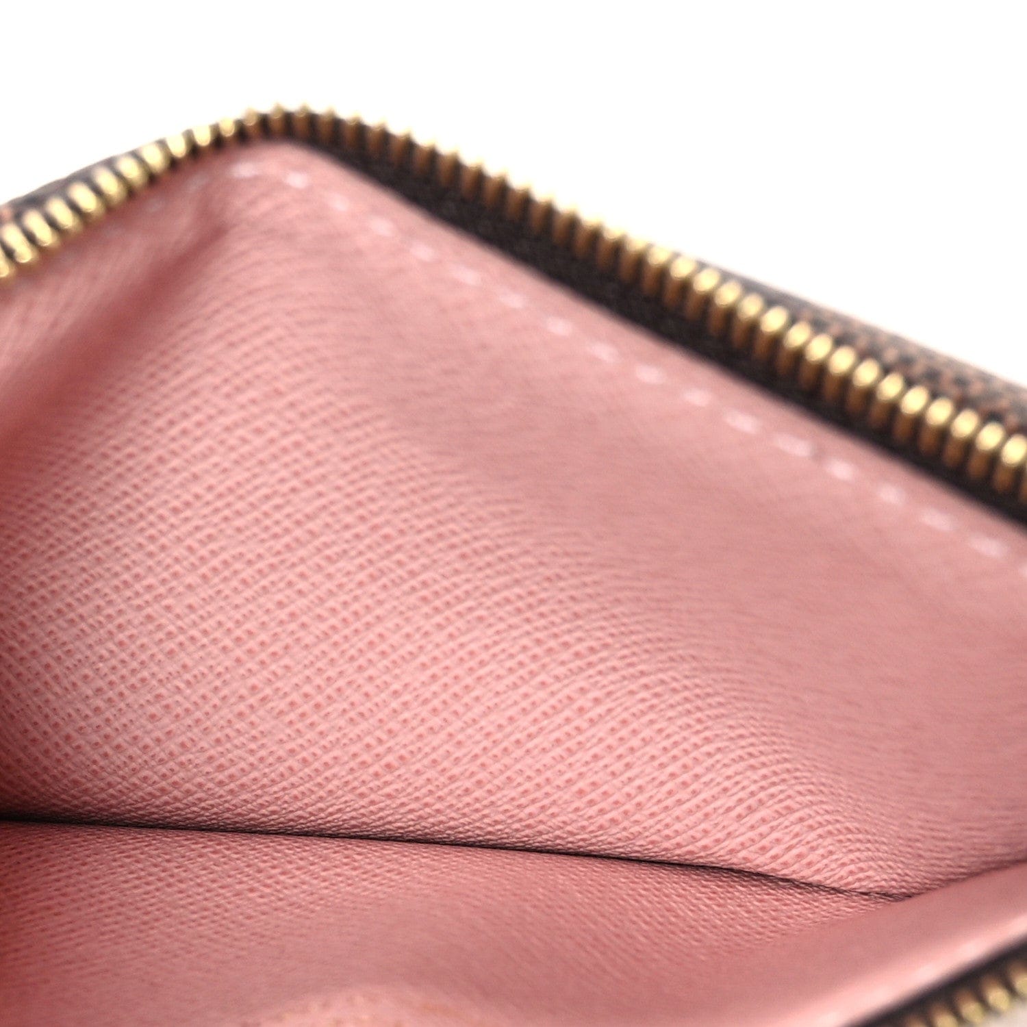 Louis Vuitton Damier Ebene Recto Verso Card Holder Rose Ballerine