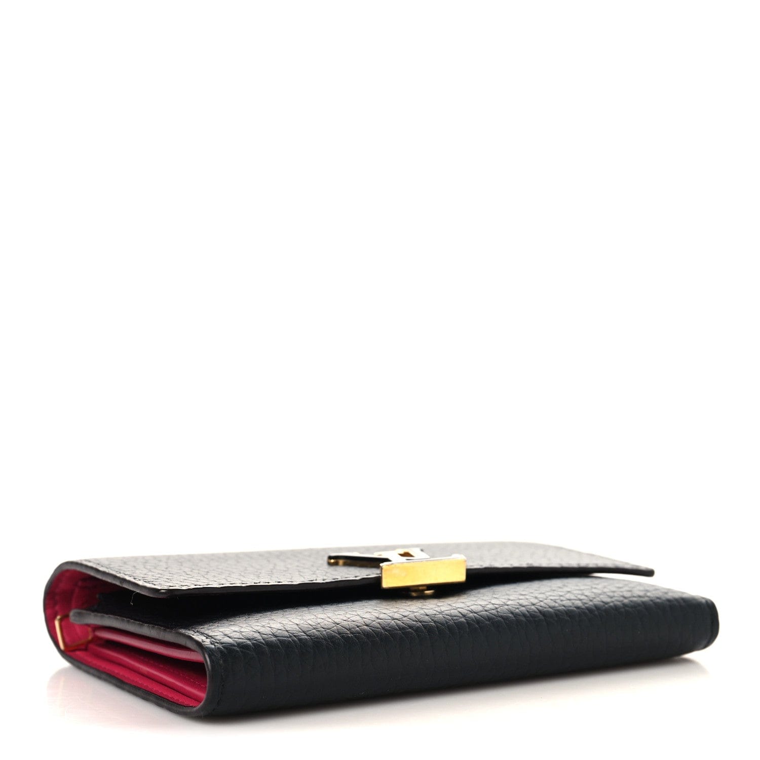 Louis Vuitton Taurillon Capucines Compact Wallet Black