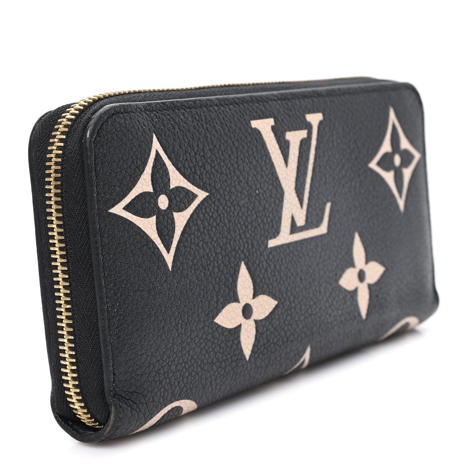 Louis Vuitton Empreinte Monogram Giant Zippy Wallet Black Beige