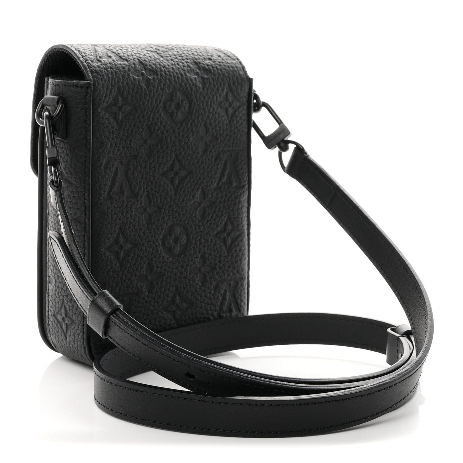 Louis Vuitton Taurillon Monogram S Lock Wearable Wallet Black