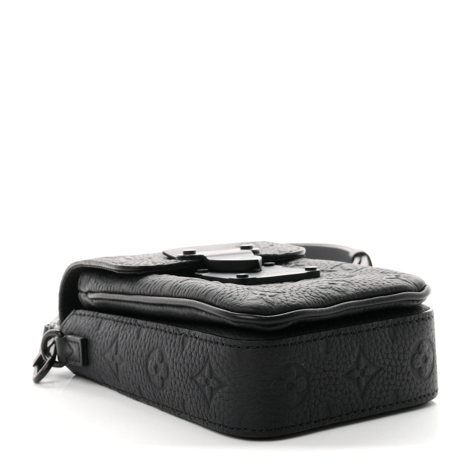 Louis Vuitton Taurillon Monogram S Lock Wearable Wallet Black