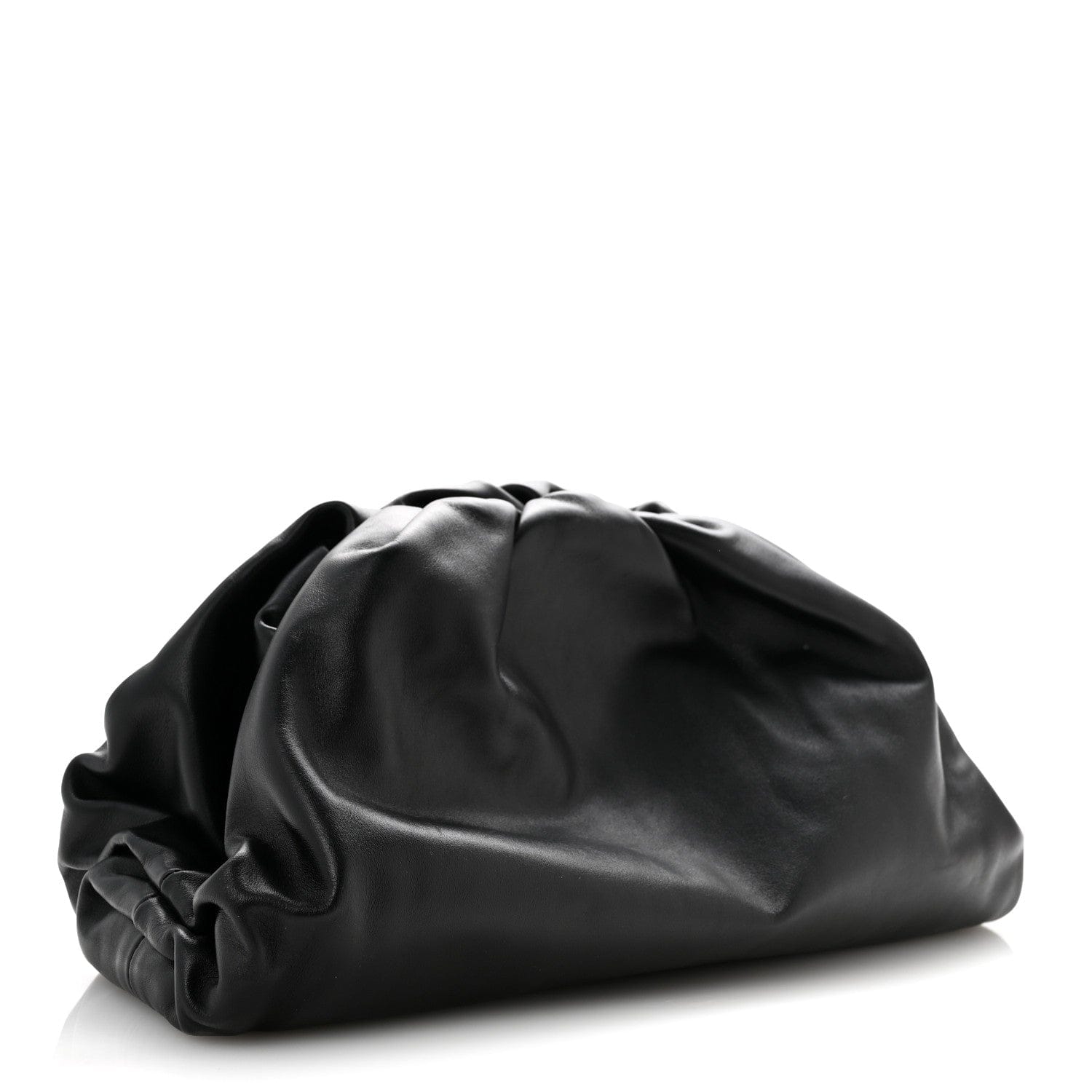 Bottega Veneta Smooth Butter Calf The Pouch Oversized Clutch Black