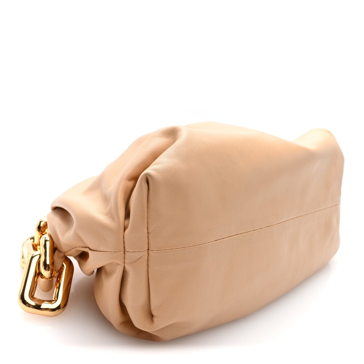Bottega Veneta Calfskin The Pouch Chain Almond