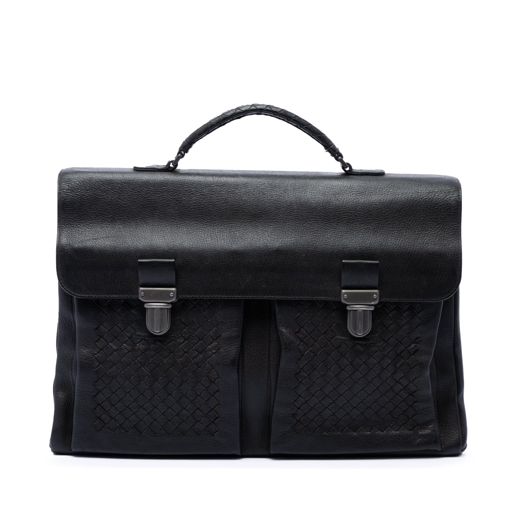 Bottega Veneta Intrecciato Trimmed Nappa Business Bag
