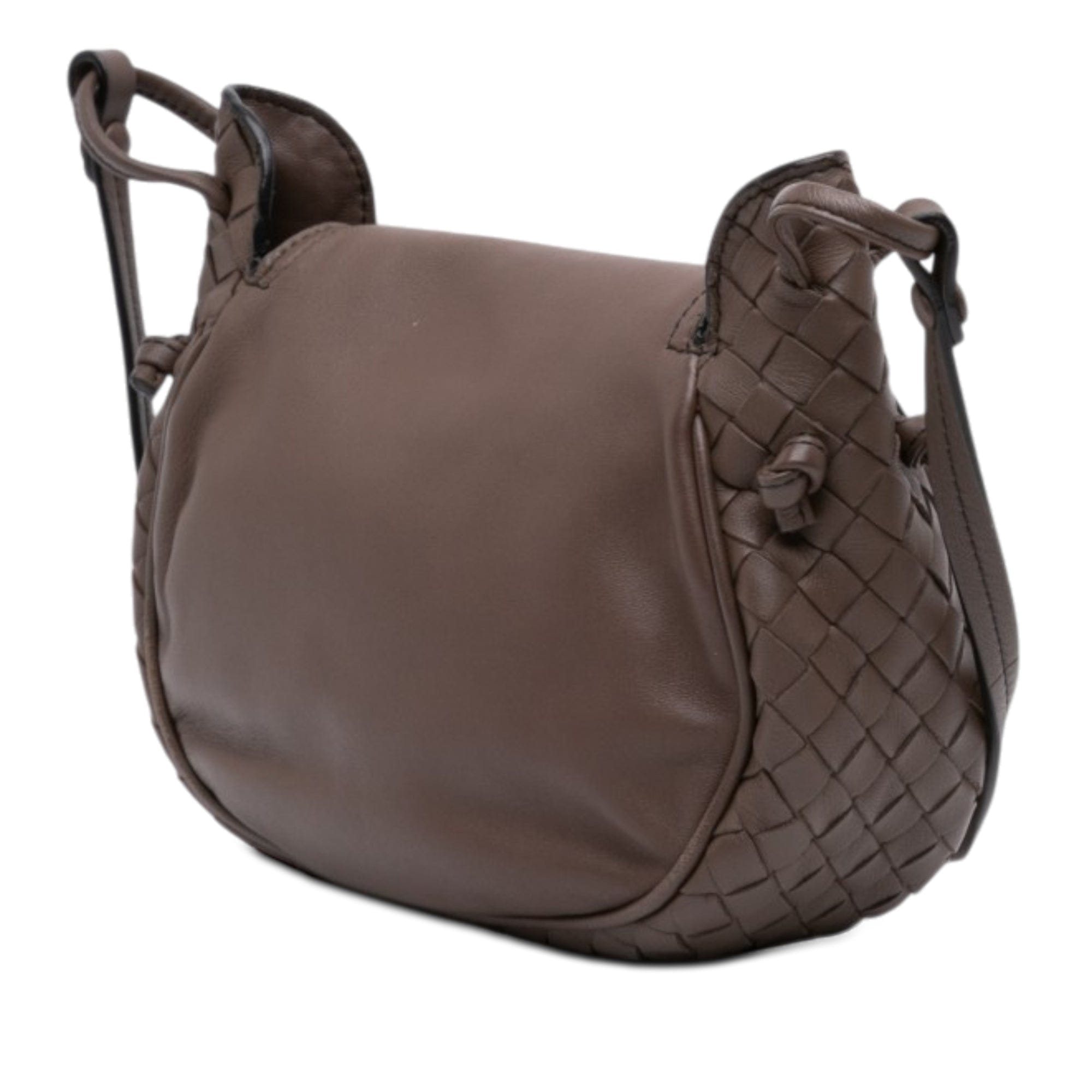 Bottega Veneta Small Intrecciato Trimmed Nappa Nodini Flap