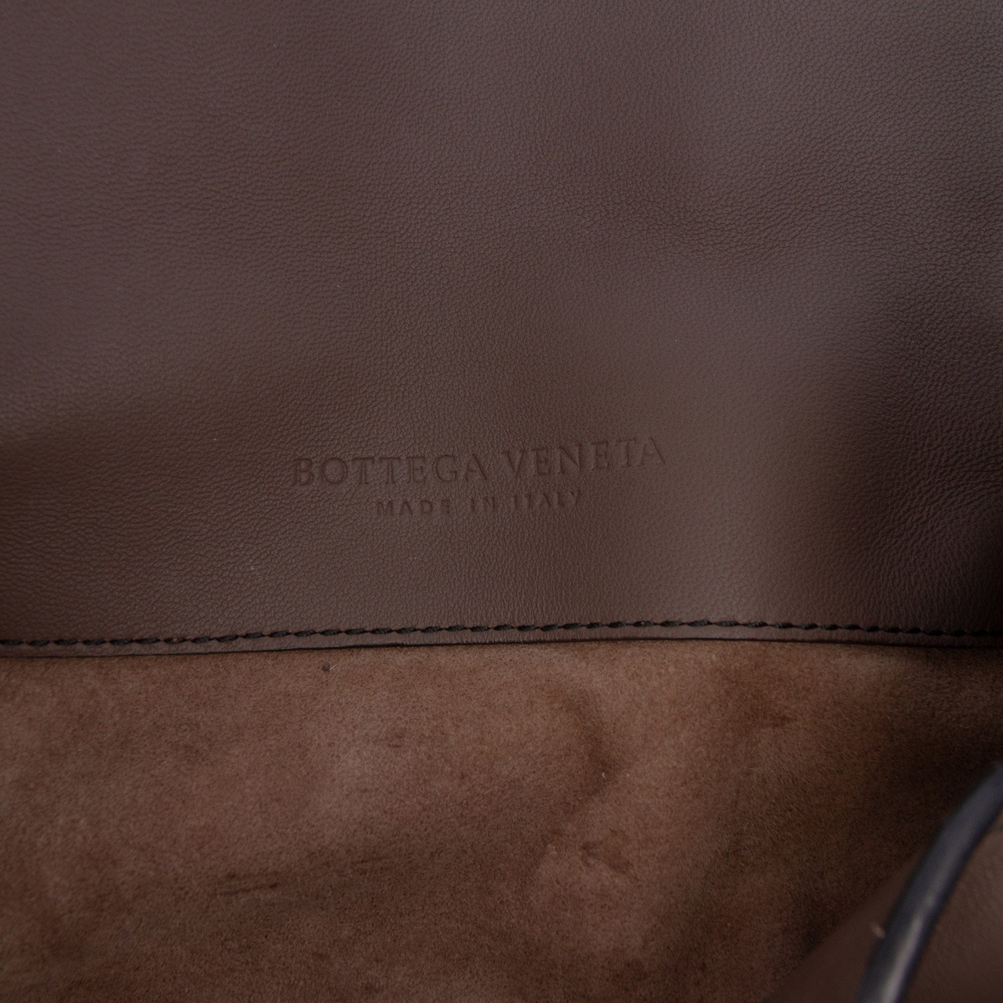 Bottega Veneta Small Intrecciato Trimmed Nappa Nodini Flap